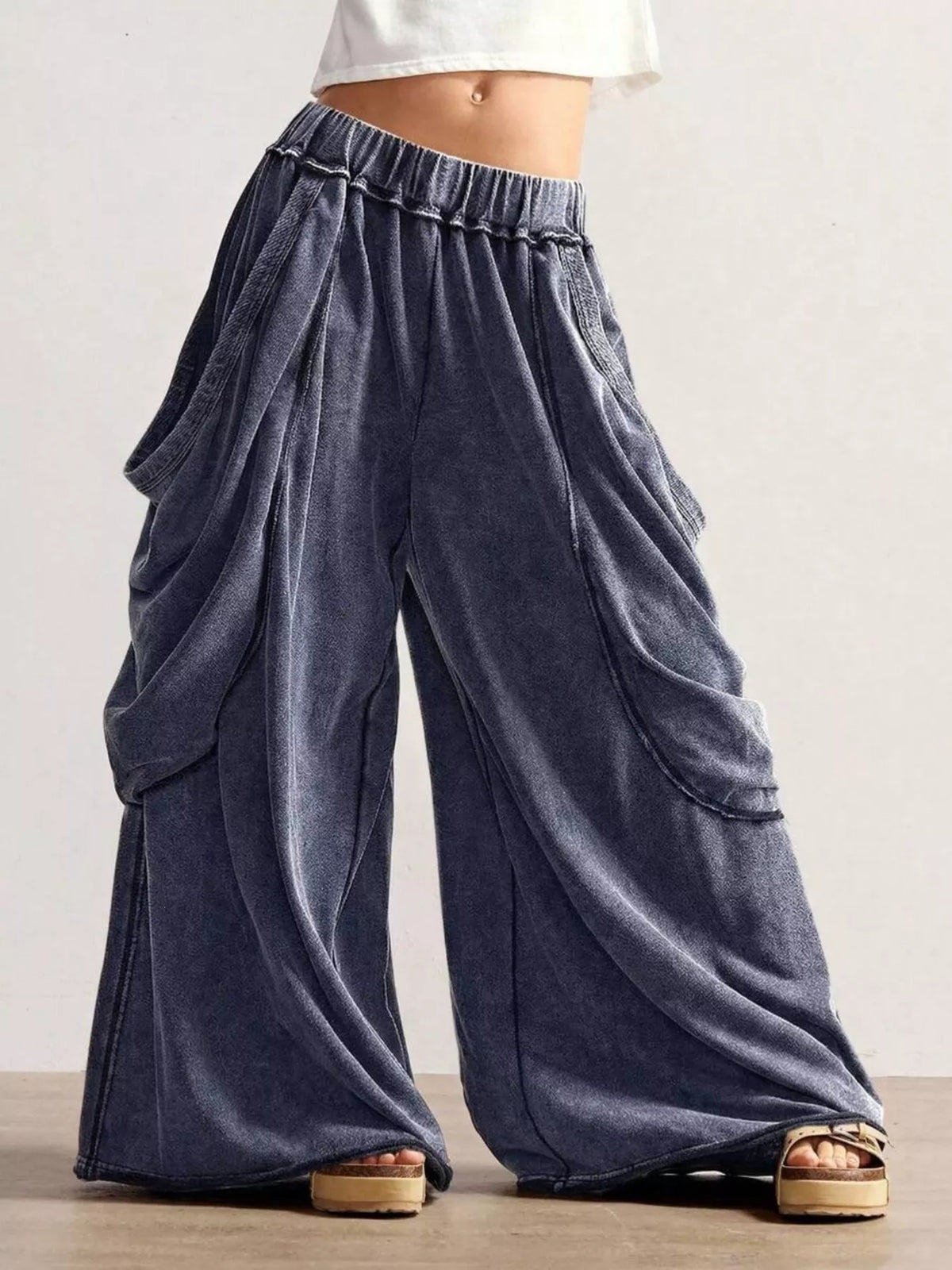 Oversized Wide-Leg Cargo Pants - Lilixa.store