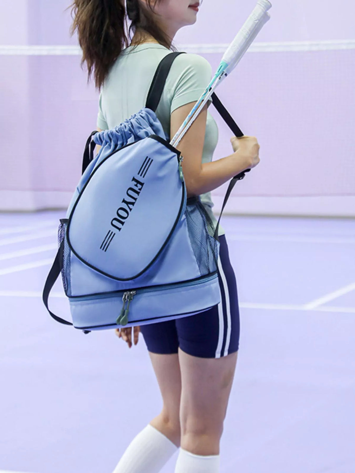 Sporty Racket Drawstring Backpack Bag - Lilixa.store