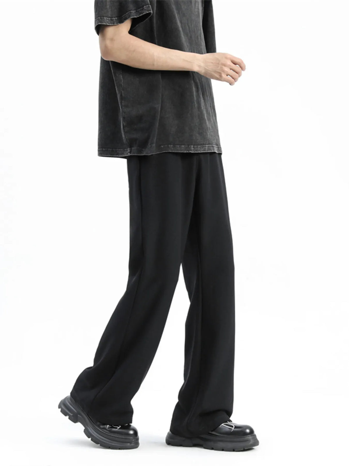 Men's Full Size Loose Fit Casual Pants Plus Size in Black