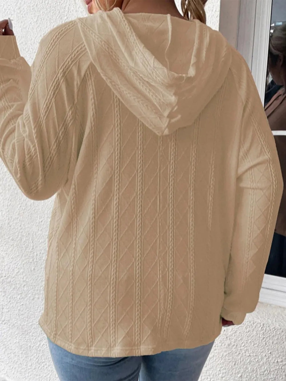 Full Size Drawstring Long Sleeve Hoodie - Lilixa.store