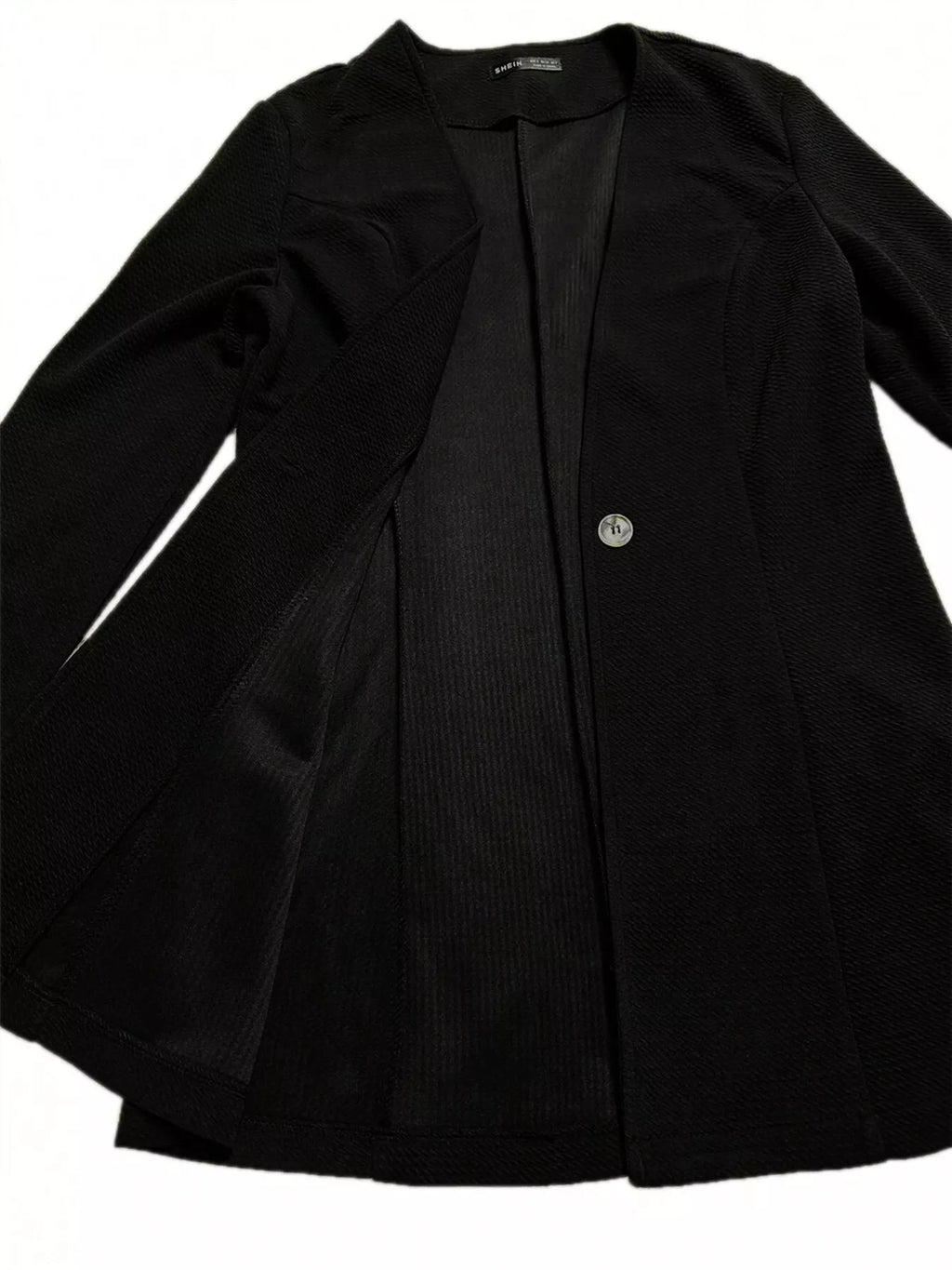 Single-Button Long Sleeve Blazer - Lilixa.store
