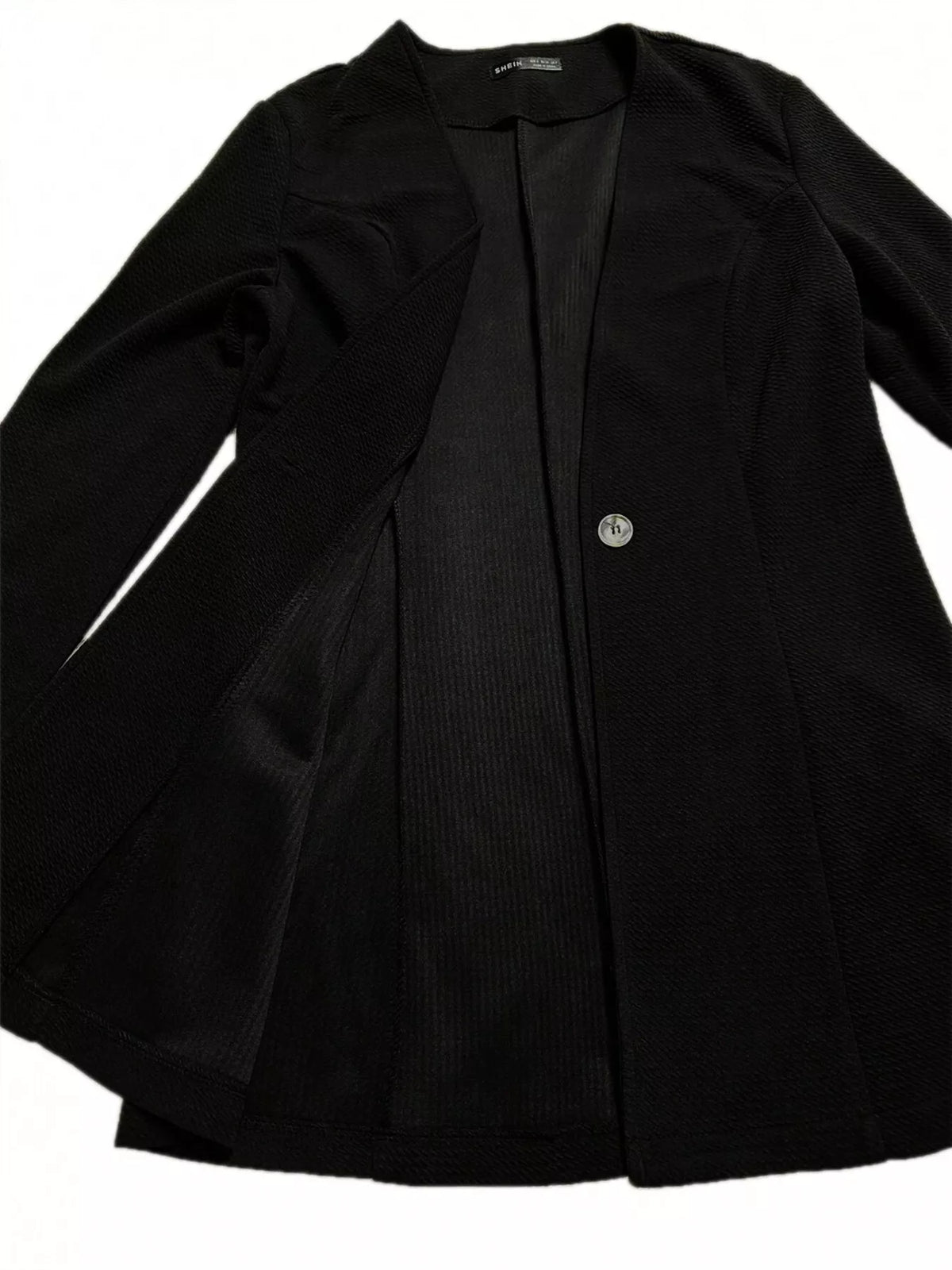 Single-Button Long Sleeve Blazer - Lilixa.store