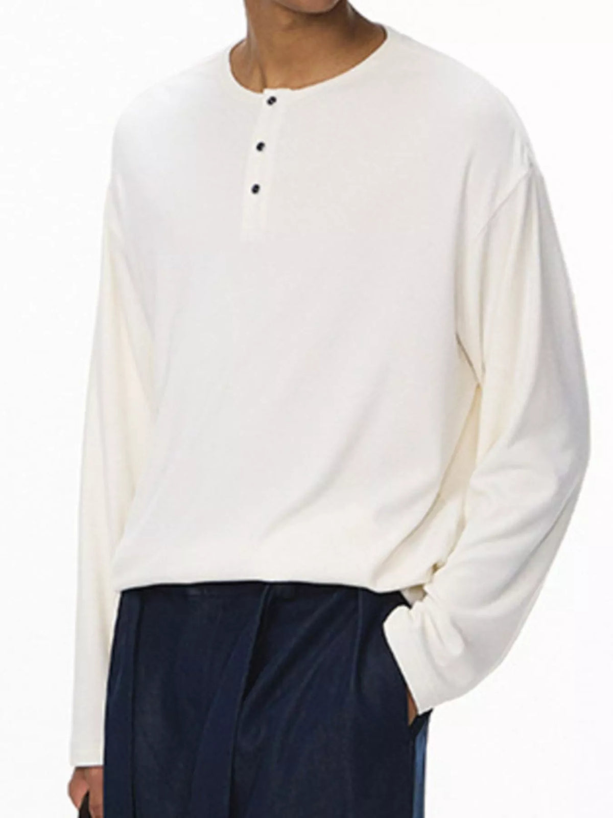 Men's Long Sleeve Henley T-Shirt - Lilixa.store
