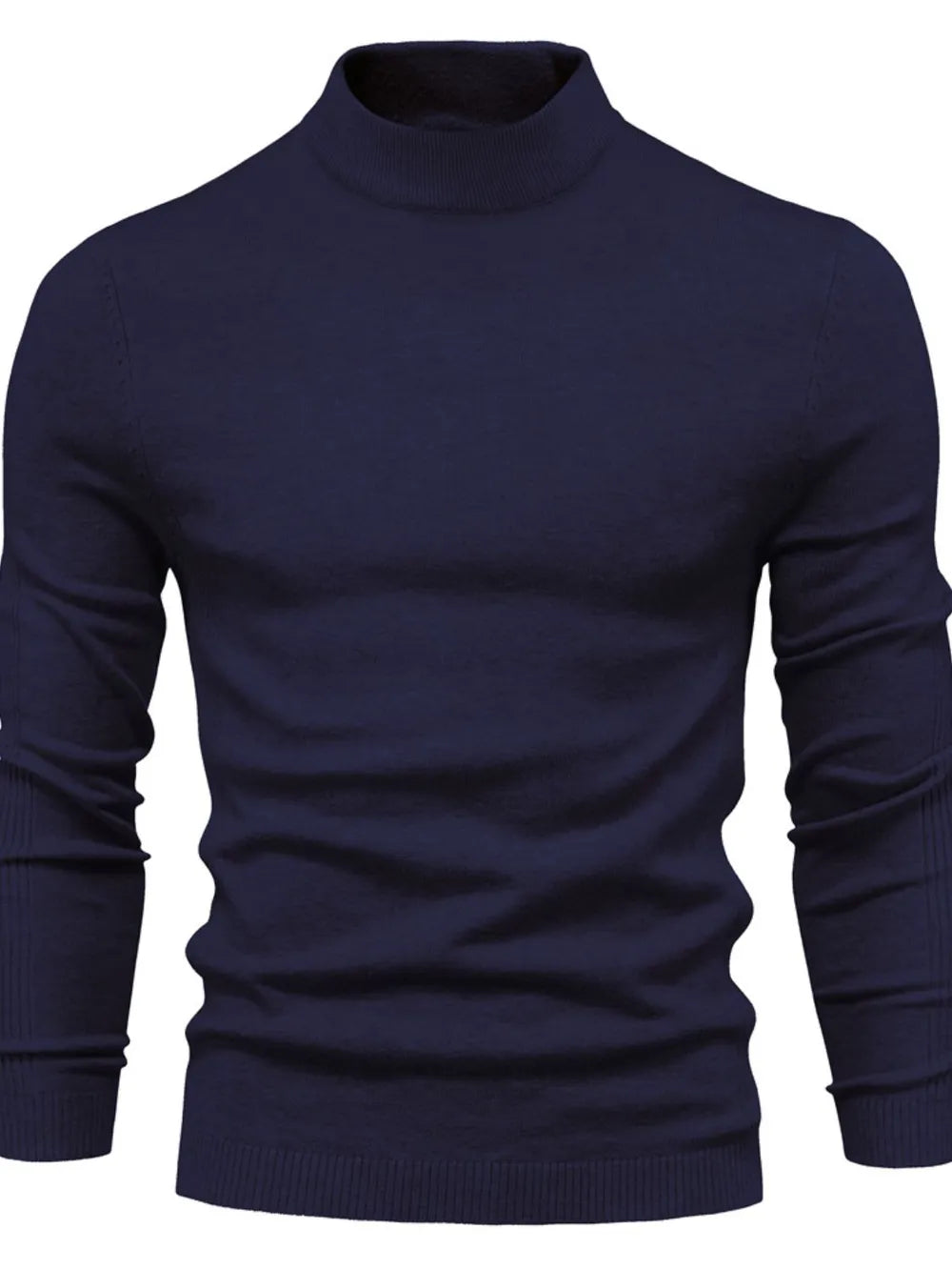 Men's Mock Neck Long Sleeve Sweater - Lilixa.store