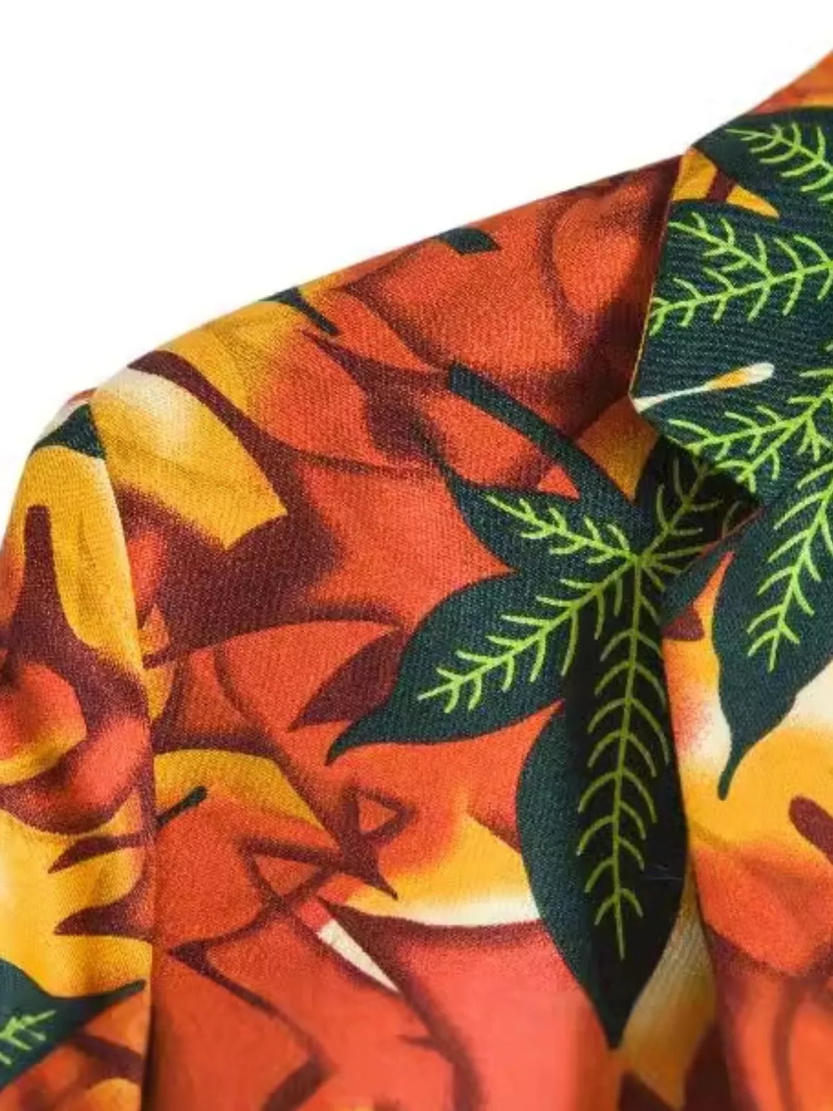 Men's Plus Size Vibrant Leaf Print Blazer - Lilixa.store