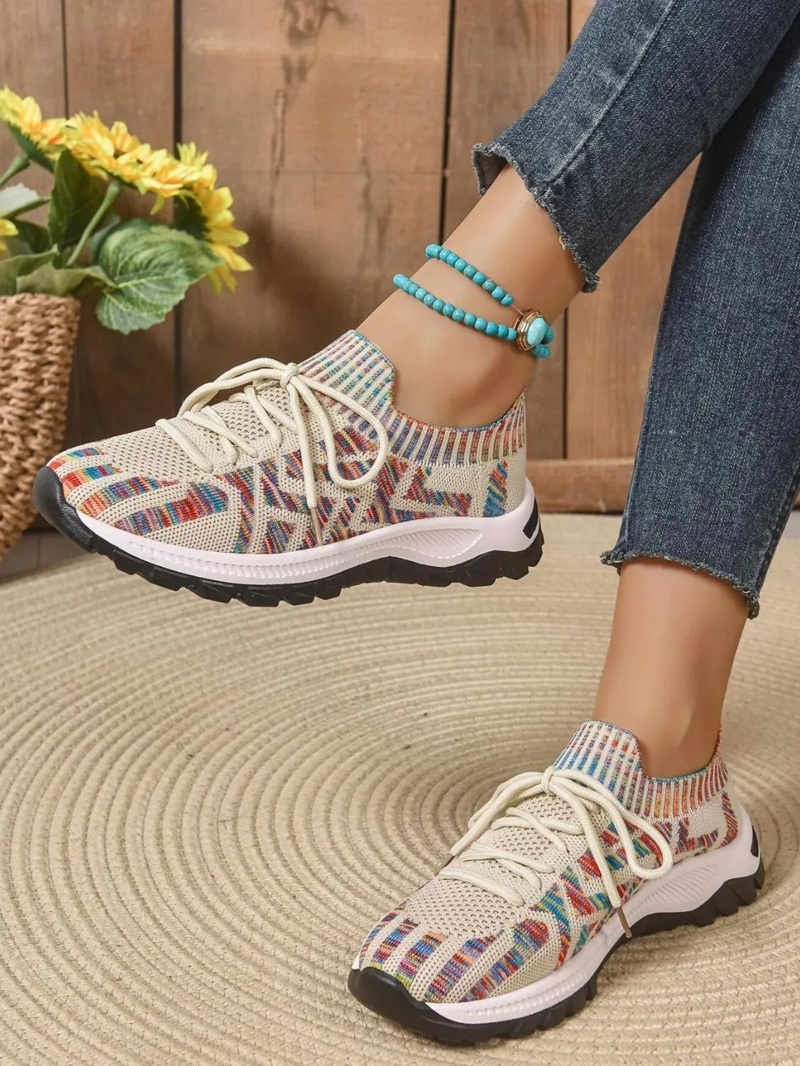 Mesh Knit Lace Up Athletic - Lilixa.store