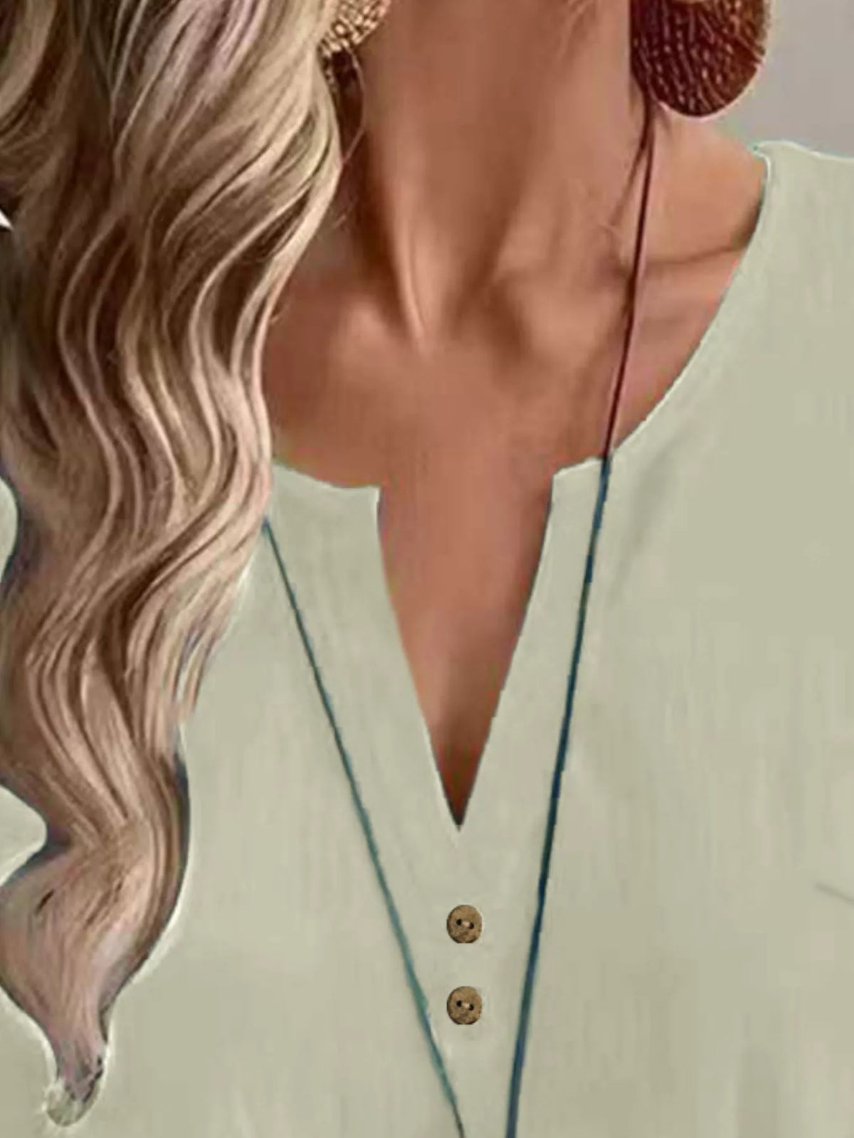 Notched Short Sleeve Blouse - Lilixa.store