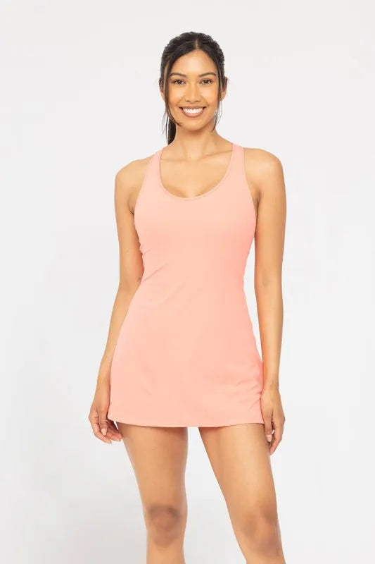 MONO B Twist Racerback Fit-and-Flare Dress - Lilixa.store