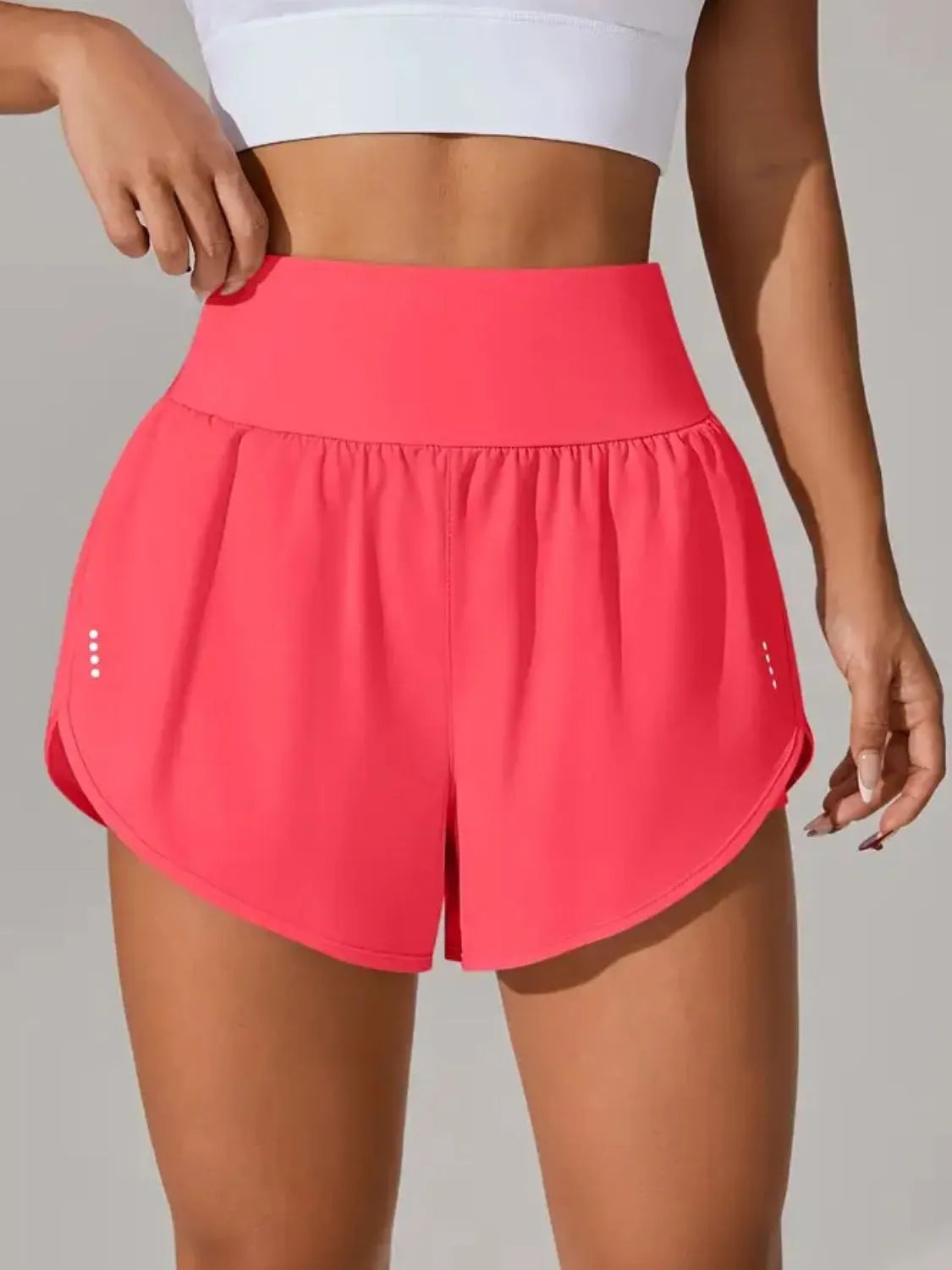Pocketed High Waist Active Shorts - Lilixa.store