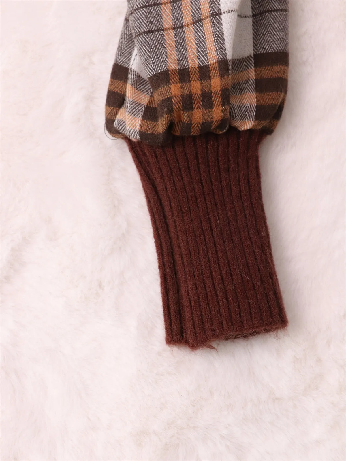 Plaid Long Sleeve Sweater Dress, view 12