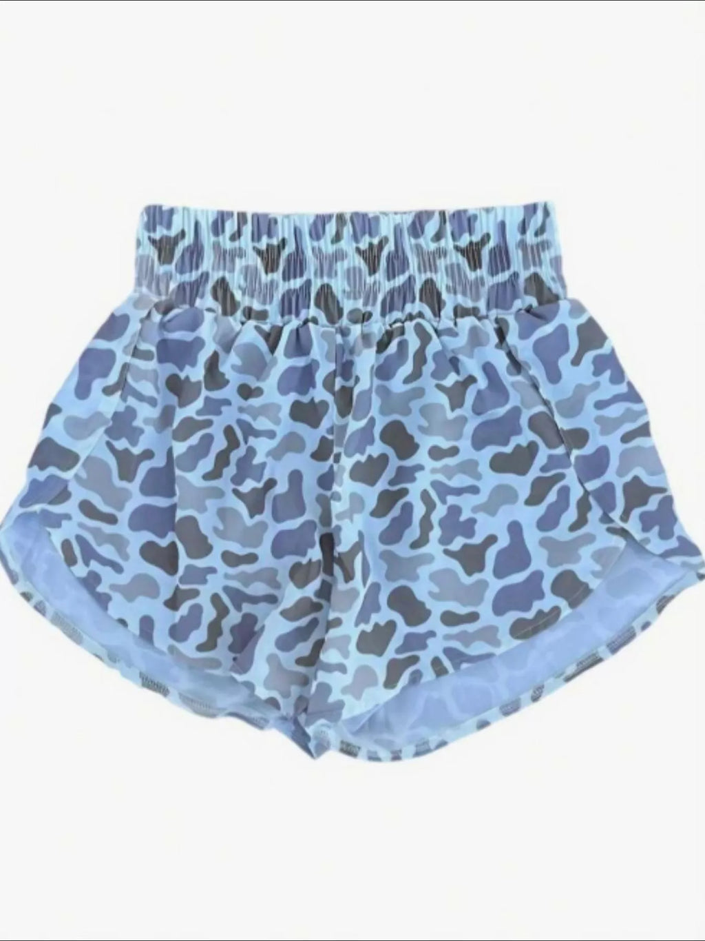 Camo Print Elastic Waist Shorts - Lilixa.store