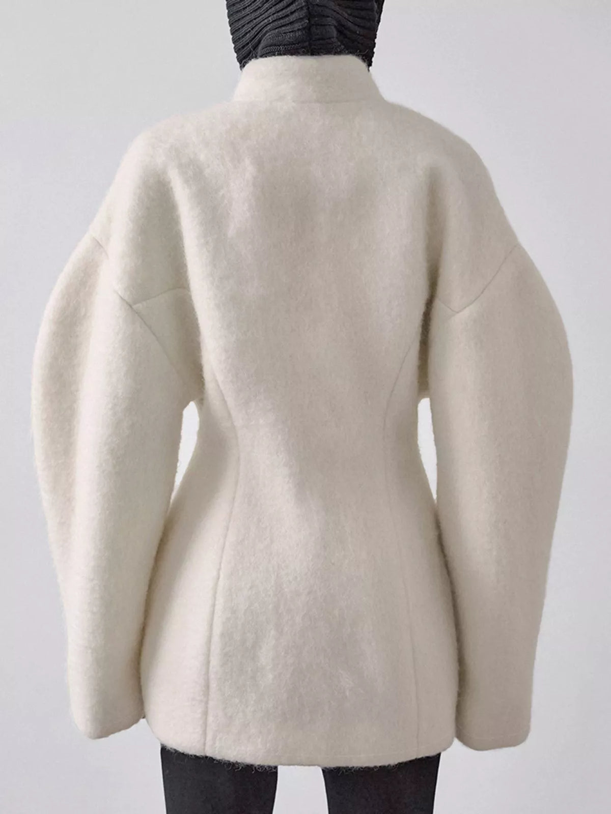 Wool-Blend Leg-of-Mutton Sleeves Outerwear, view 2
