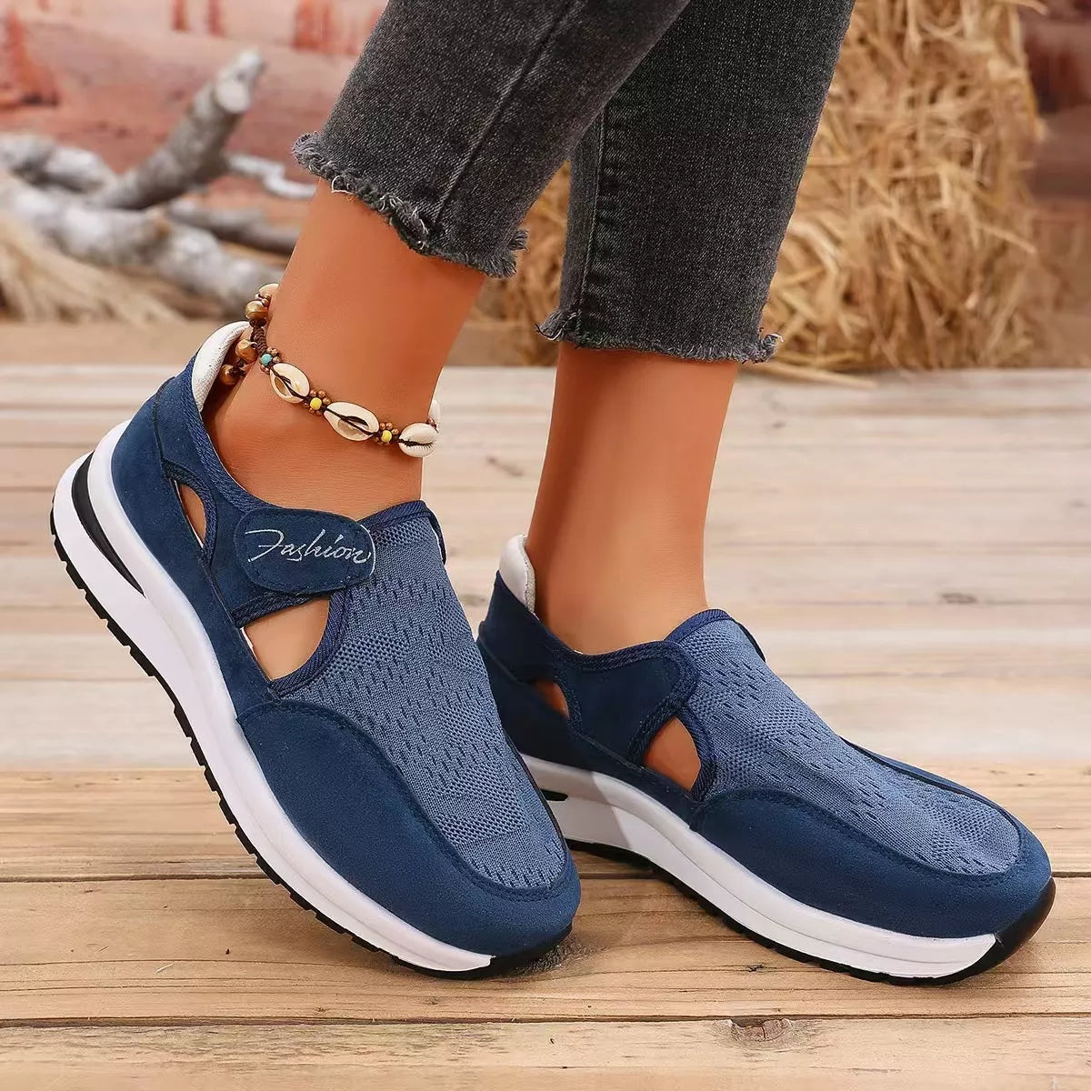 Breathable Mesh Velcro Shoes - Lilixa.store