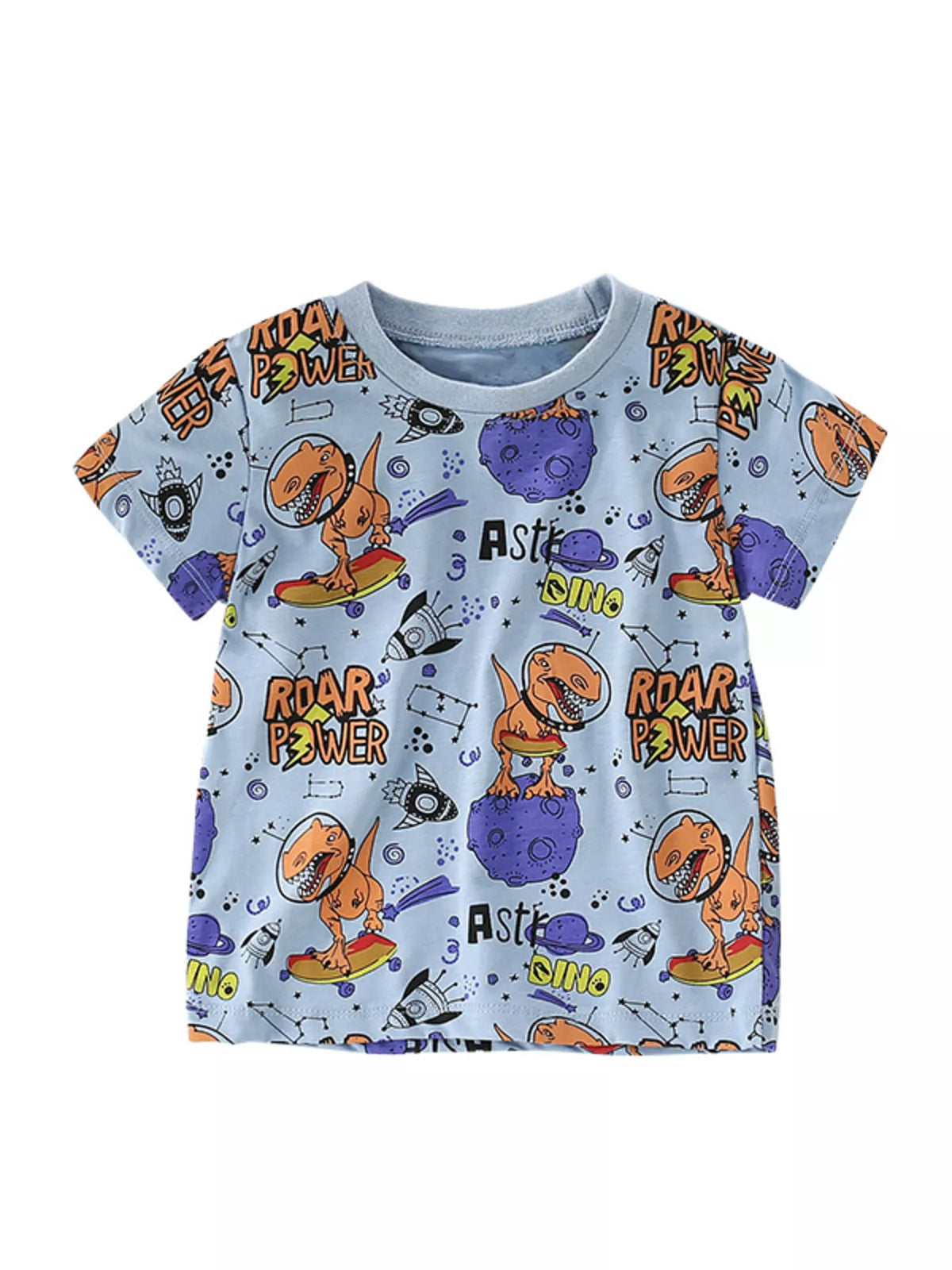 Children's Dinosaur Astronaut Print T-Shirt - Lilixa.store