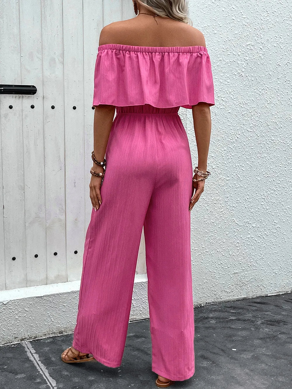 Perfee Off-Shoulder Wide Leg Jumpsuit - Lilixa.store