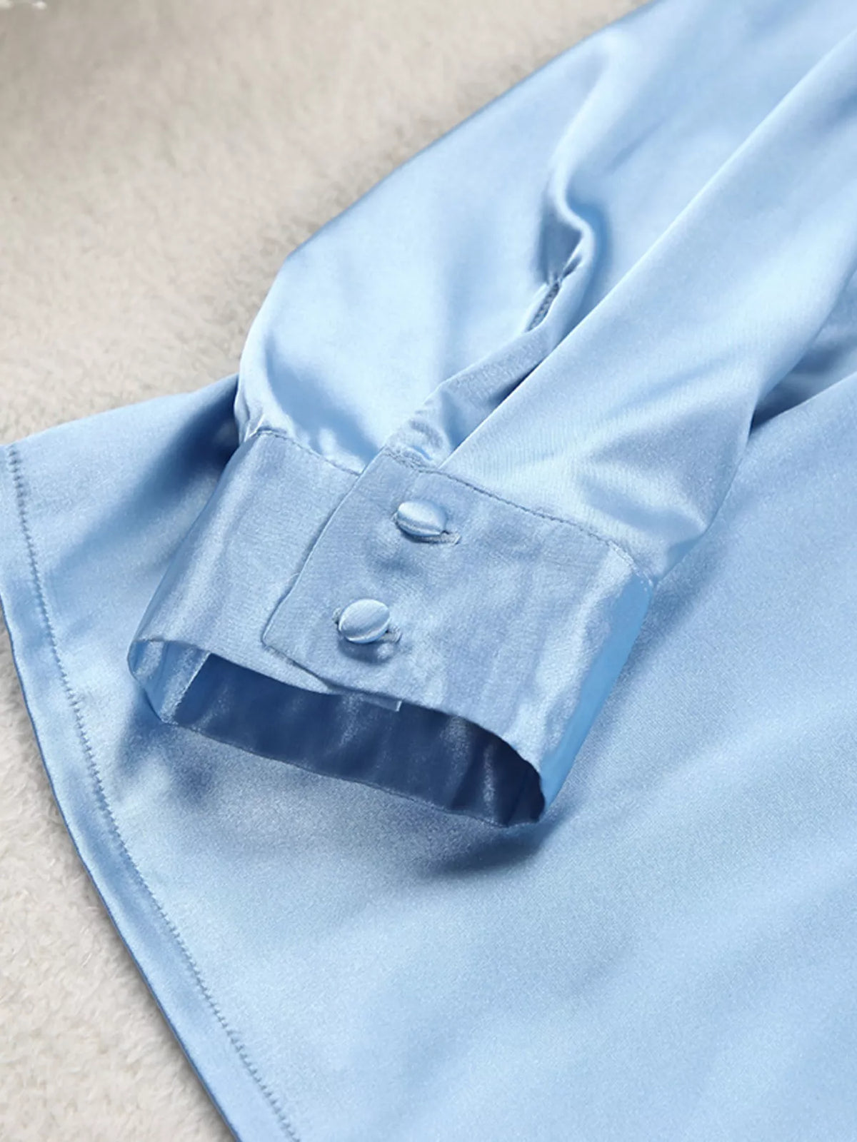Satin Long Sleeve Shirt and Pants Set - Lilixa.store