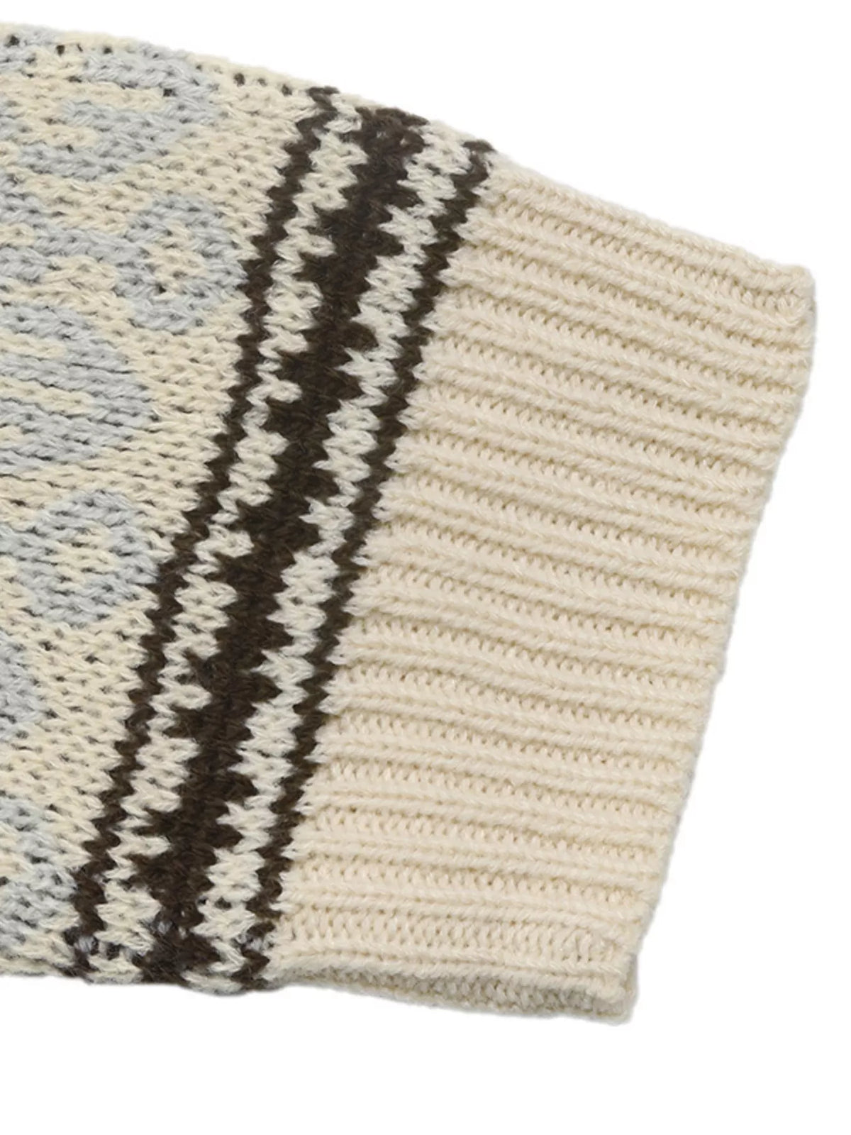Fair Isle Pattern Crew Neck Sweater - Lilixa.store