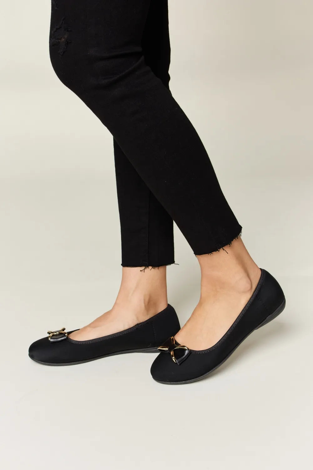 Forever Link Metal Buckle Flat Loafers - Lilixa.store