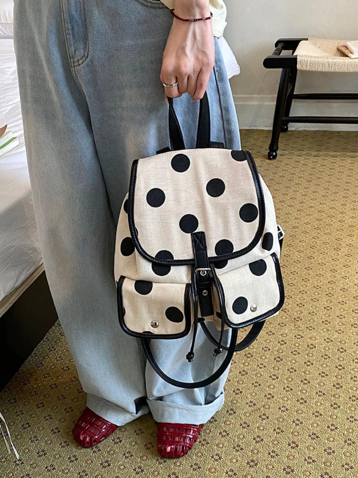 Polka Dot Backpack Bag - Lilixa.store