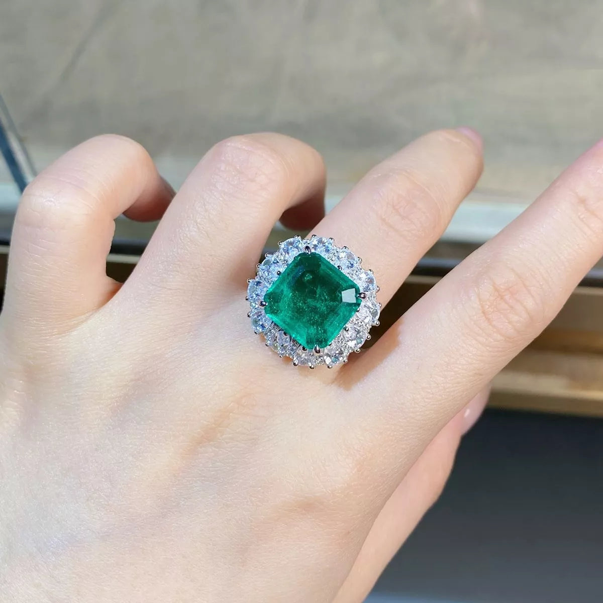 925 Sterling Silver Zircon Ring