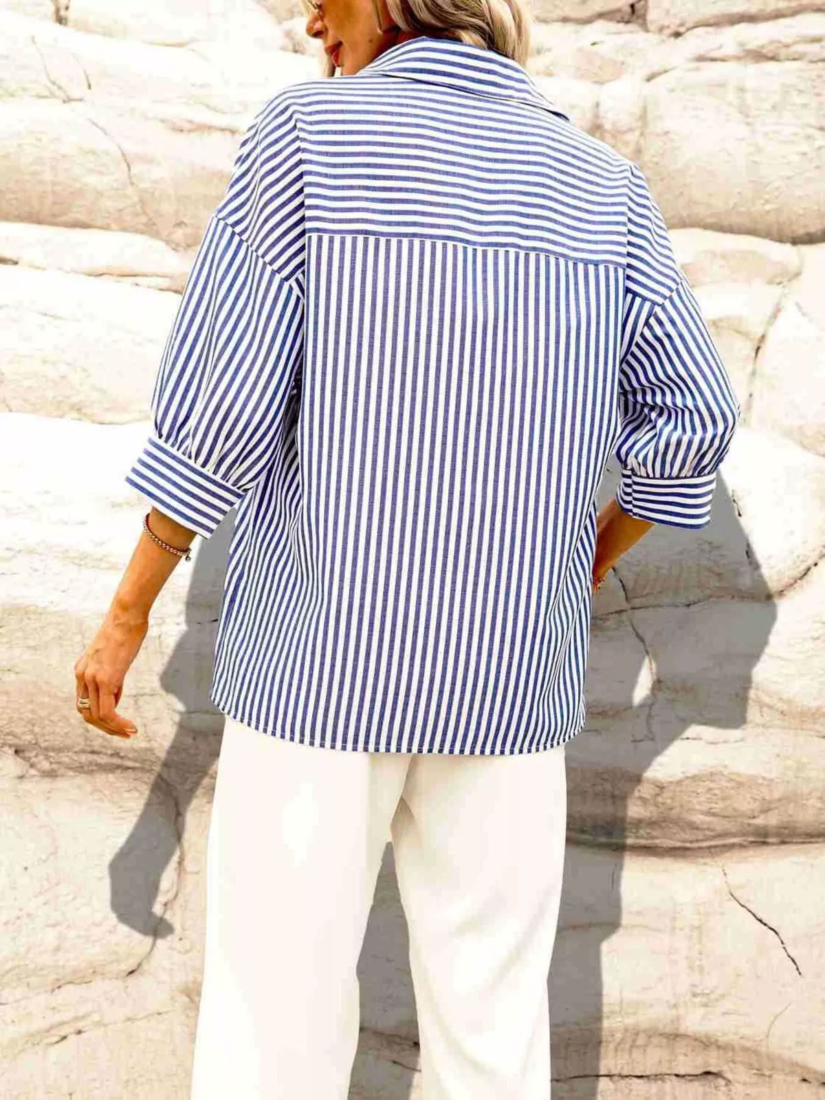 Striped Button-Down Shirt
