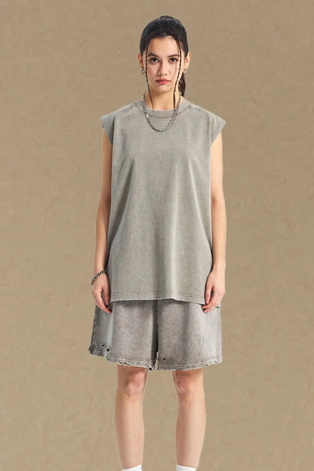 Men's Round Neck Solid Color Tank - Lilixa.store
