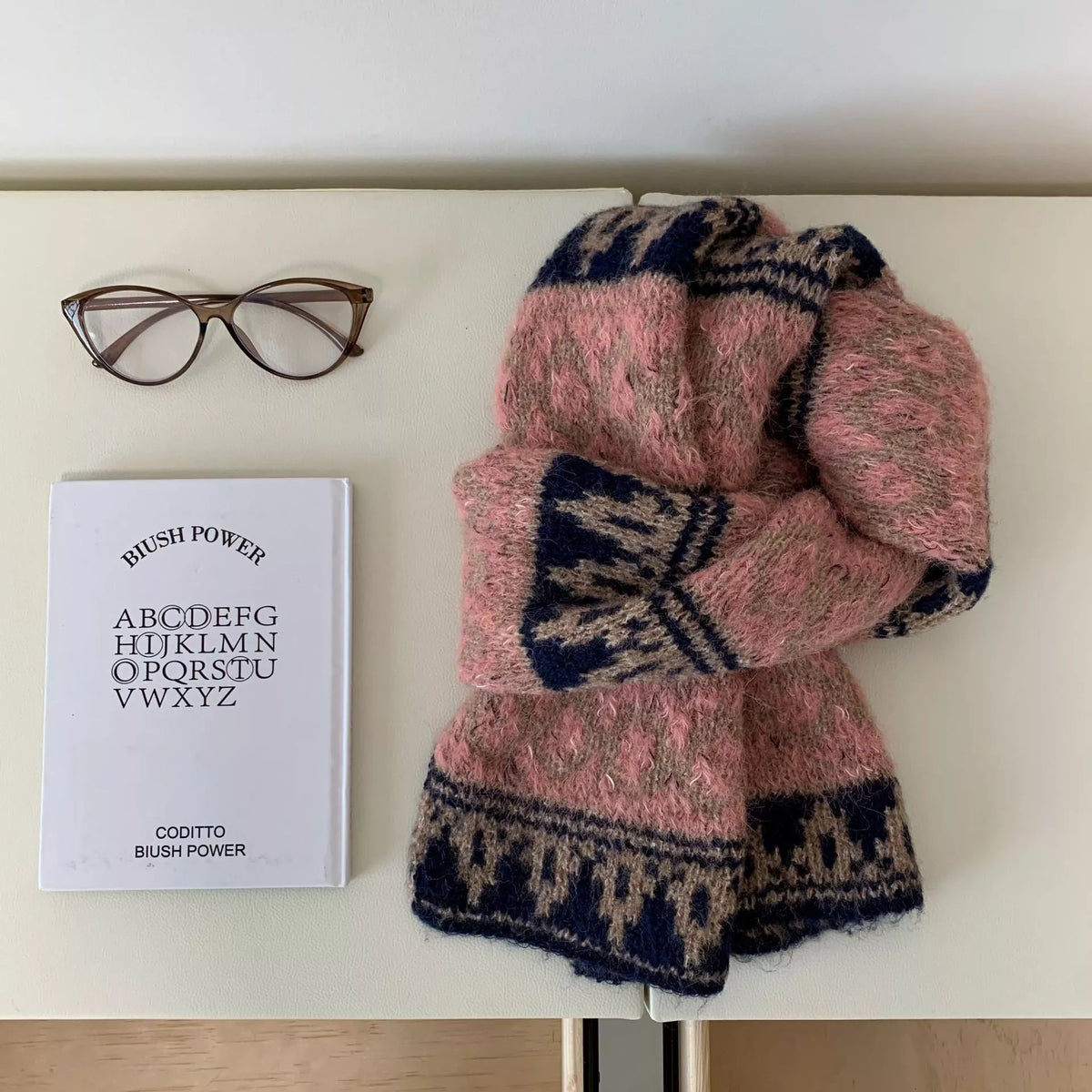 Vintage Knitted Pattern Warm Scarf - Lilixa.store