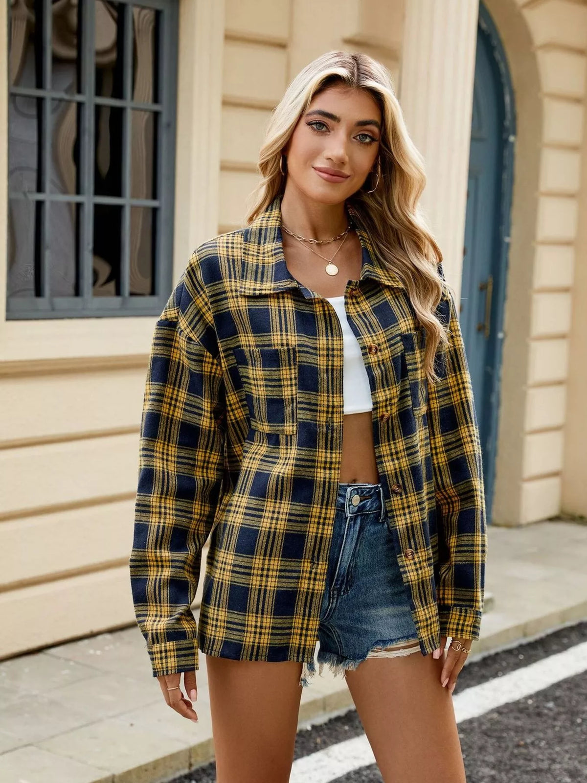 Plaid Button Up Shirt, view 14
