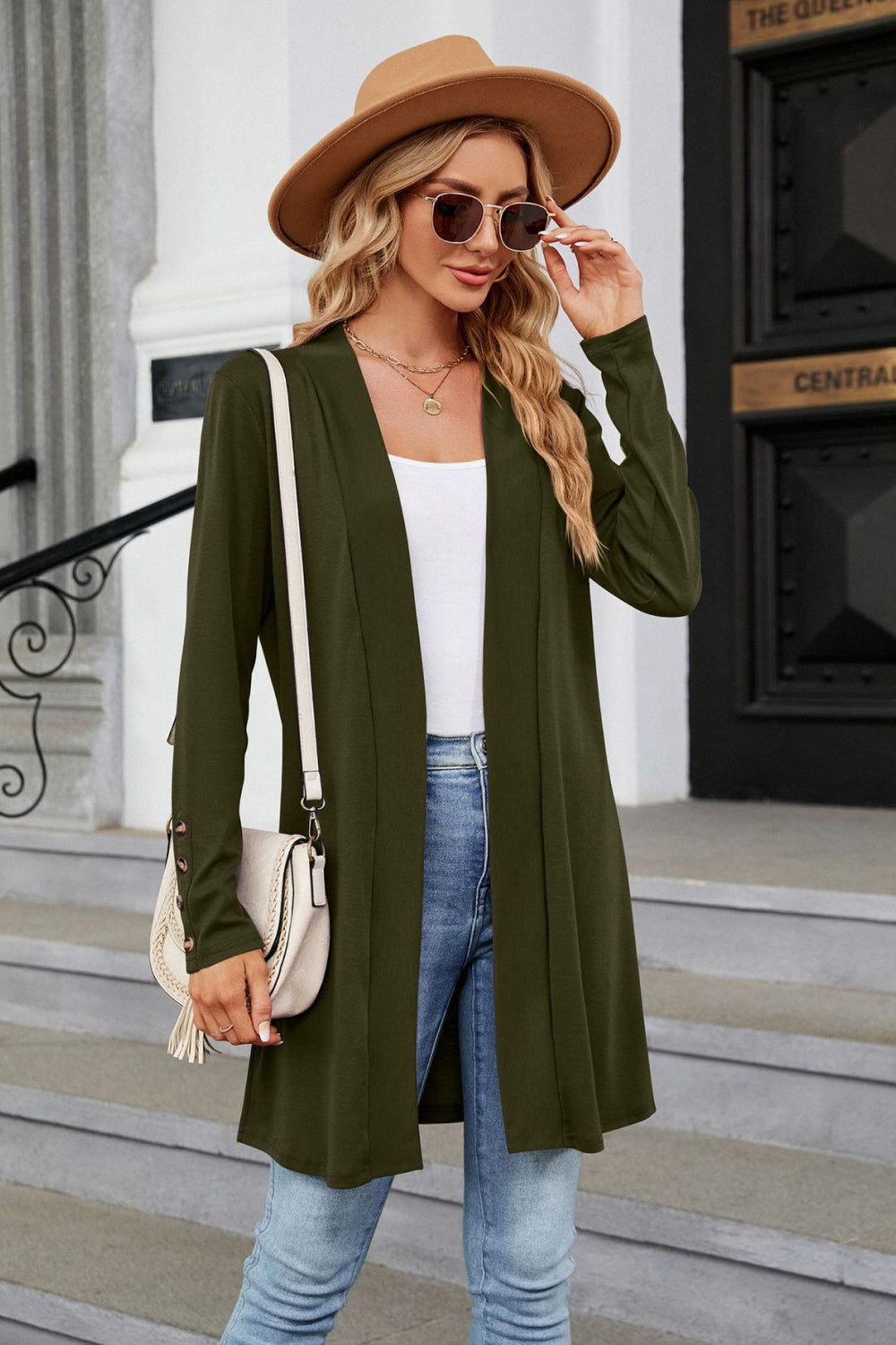 Long Sleeve Open Front Cardigan - Lilixa.store