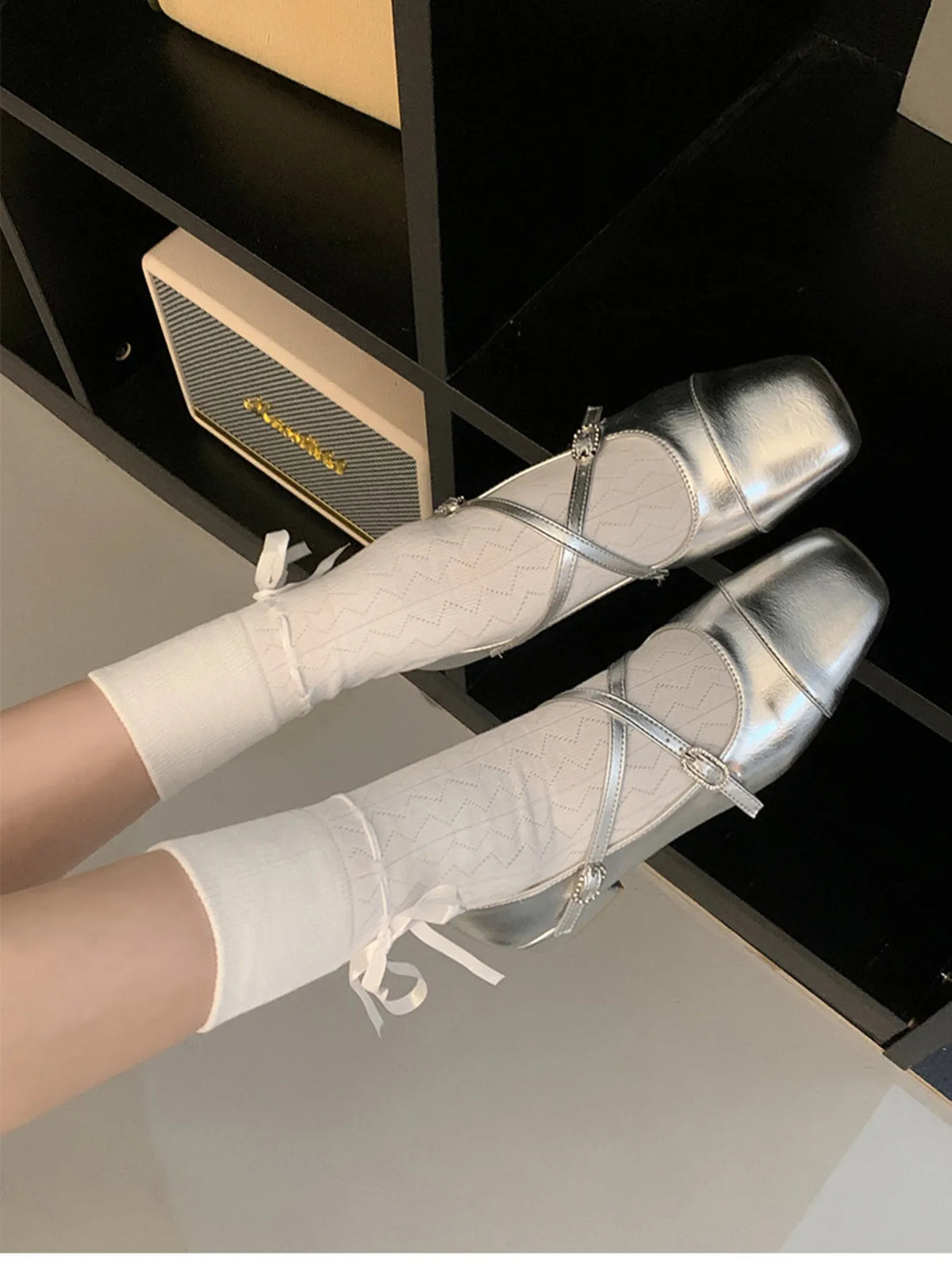 Square Toe Block Heels Mary Jane Shoes - Lilixa.store