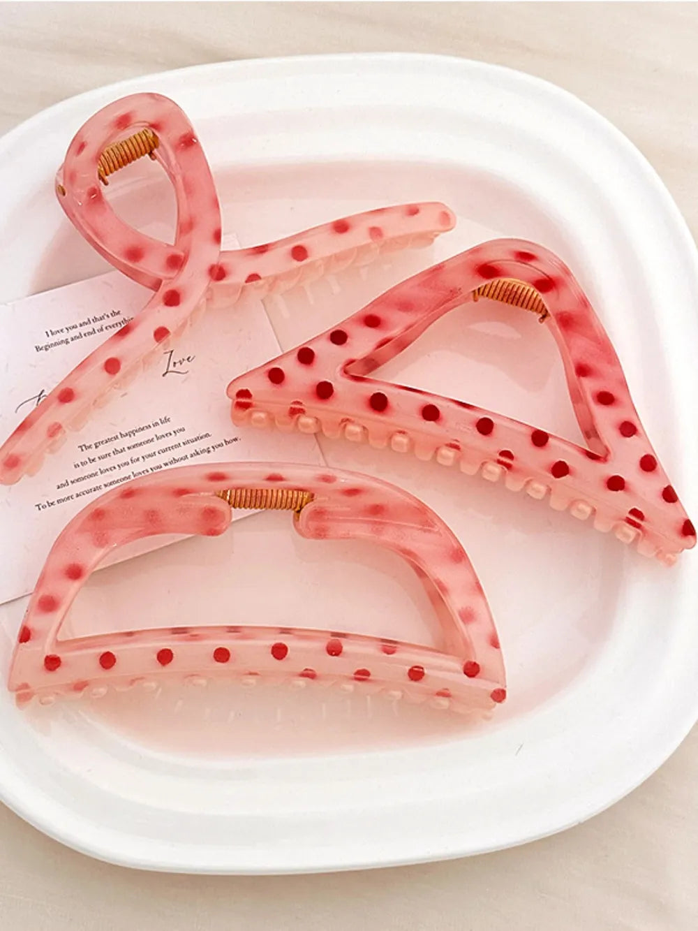 PC Polka Dot Hair Claw Clip - Lilixa.store