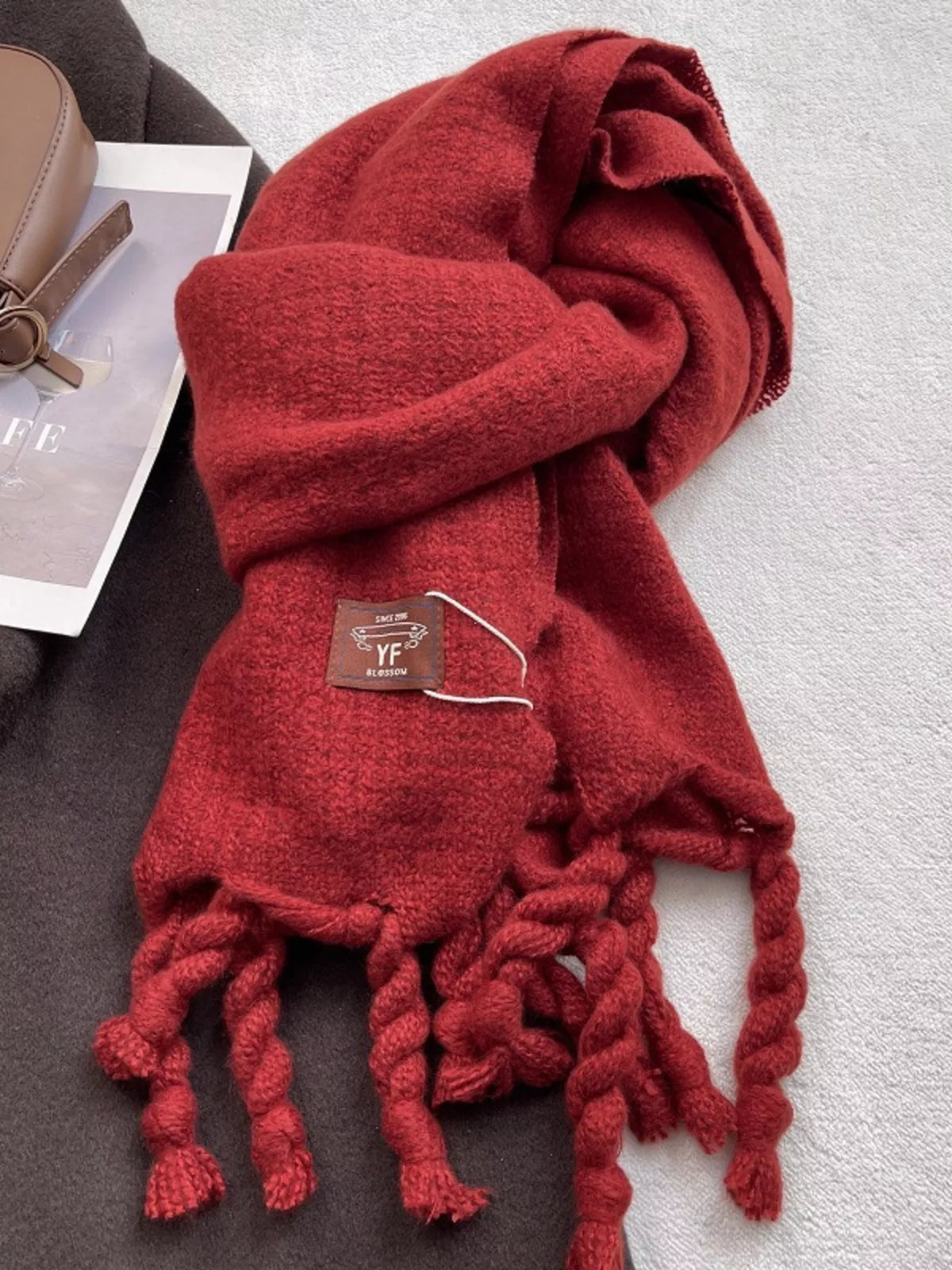 Knitted Tassel Scarf - Lilixa.store