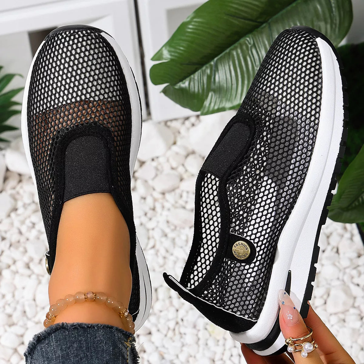 Breathable Mesh Slip-Ons - Lilixa.store