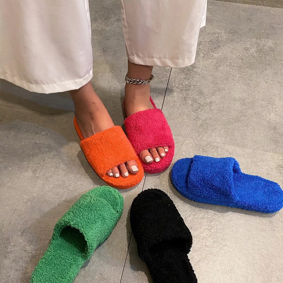 Open Toe Platform Slippers - Lilixa.store