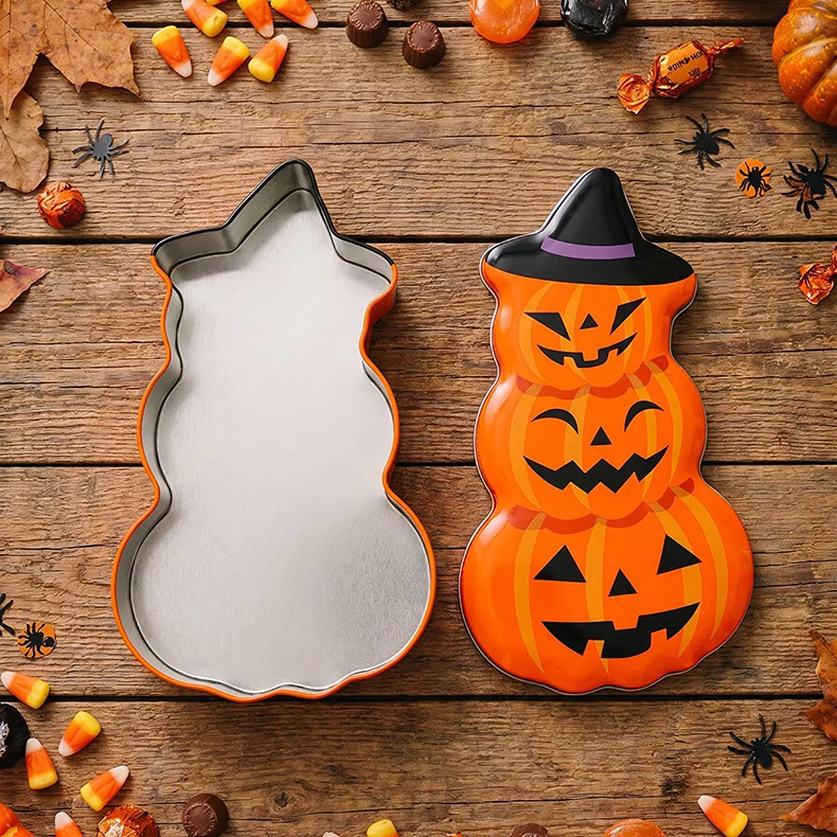 Halloween Jack-O'-Lantern Tin Storage Box - Lilixa.store