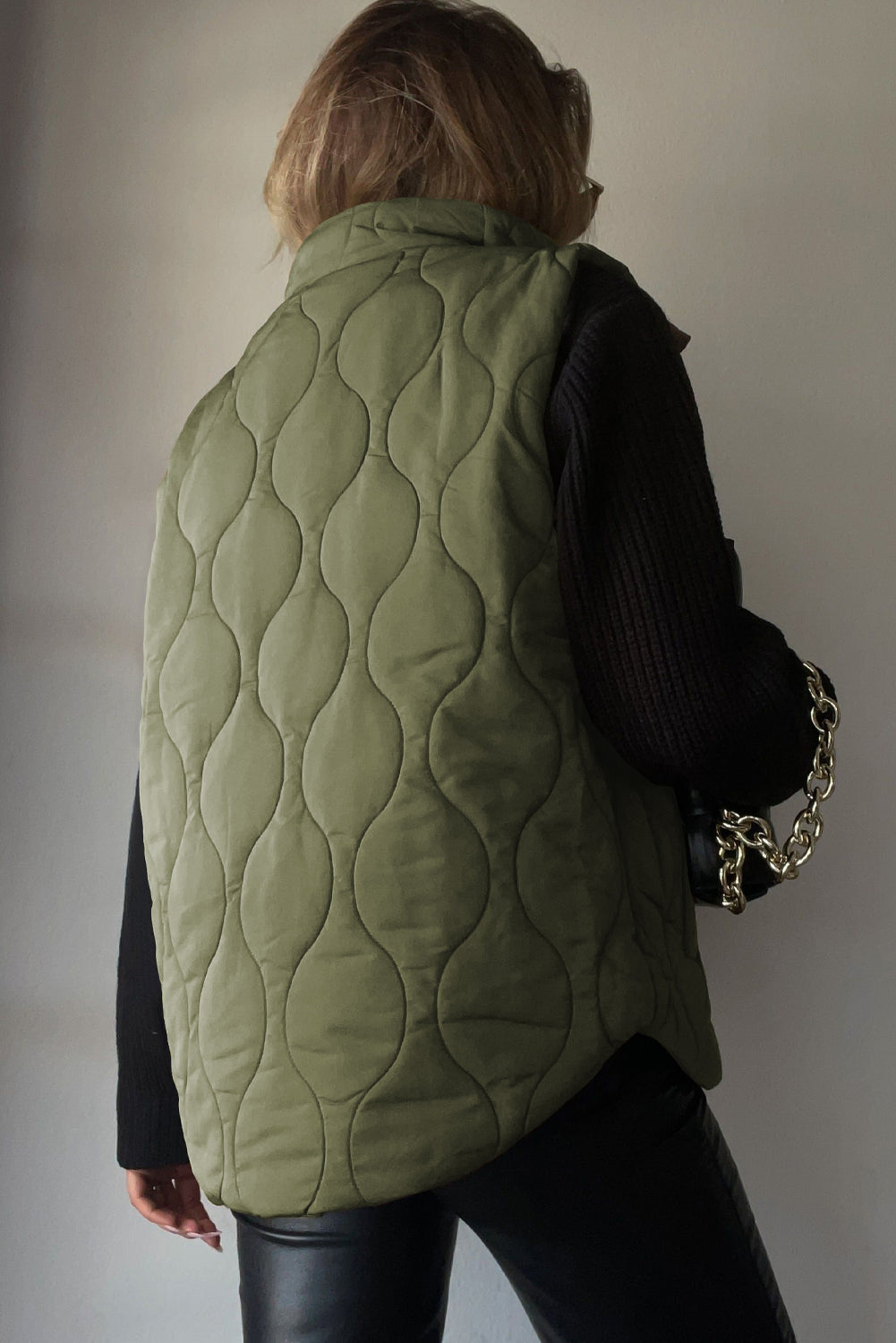 Collared Neck Vest with Pockets, view 9