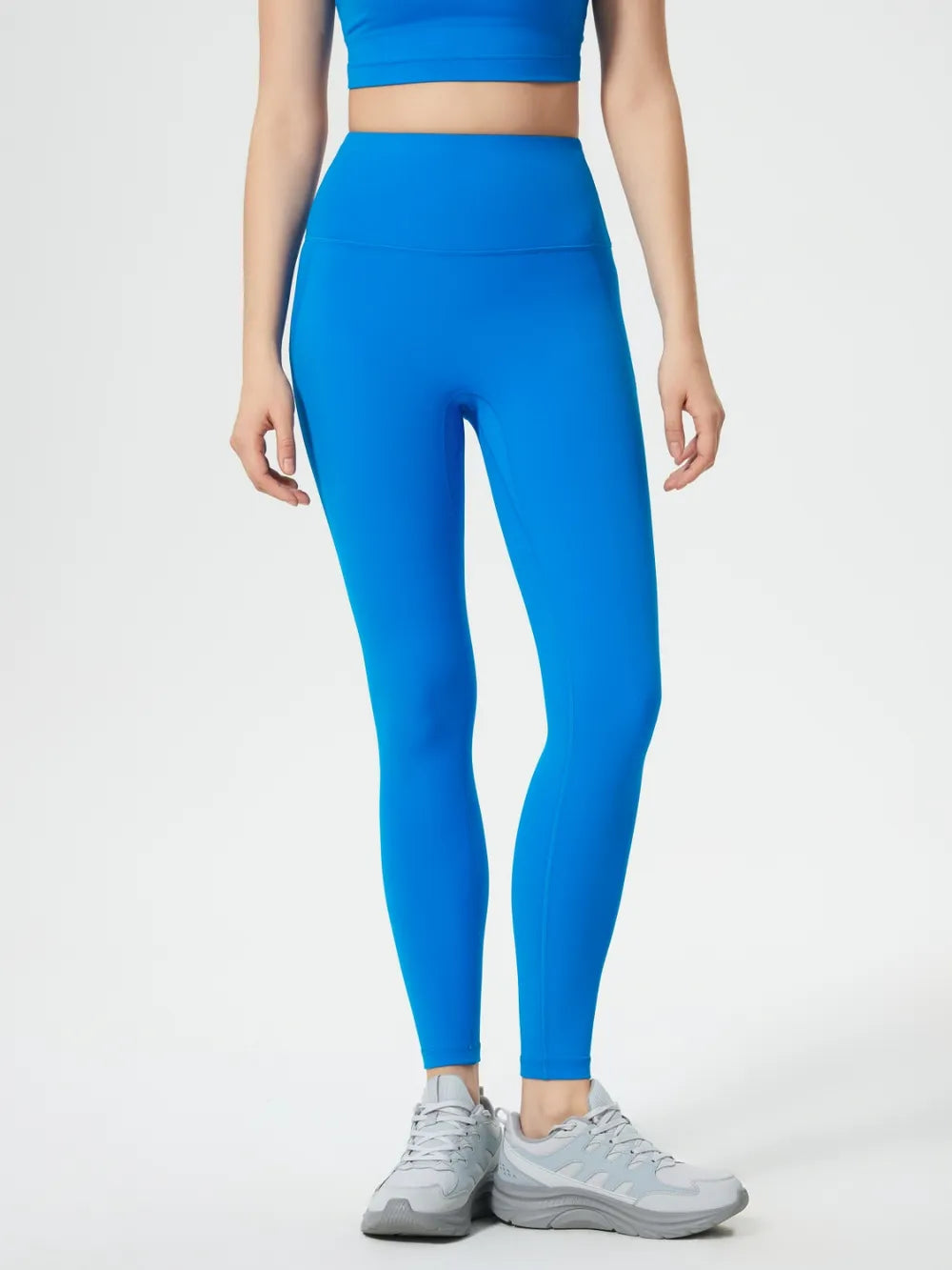 Millennia Wide Waistband Active Leggings in Blue