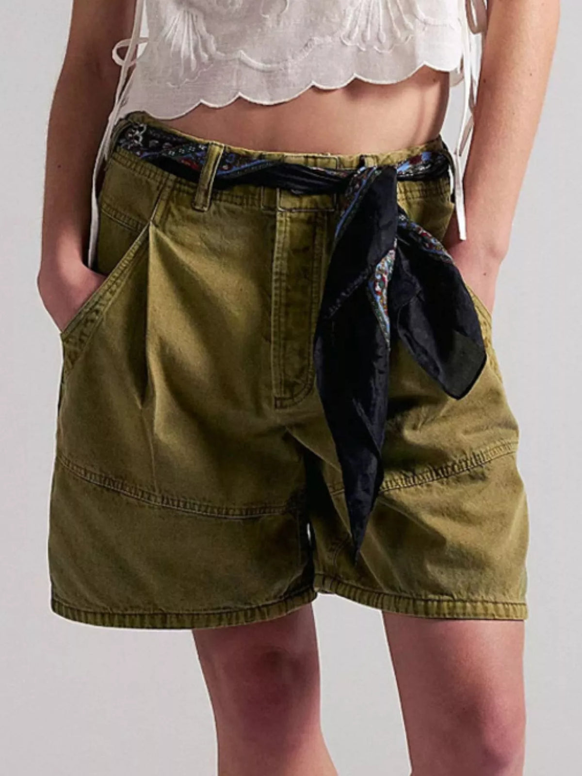 High-Waisted Denim Shorts - Lilixa.store