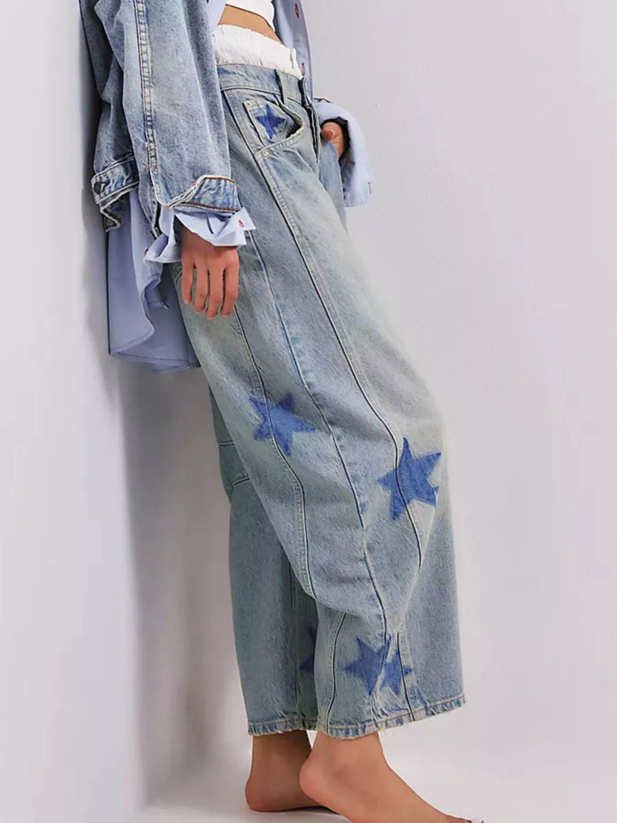 Mid Rise Wide-Leg Jeans - Lilixa.store
