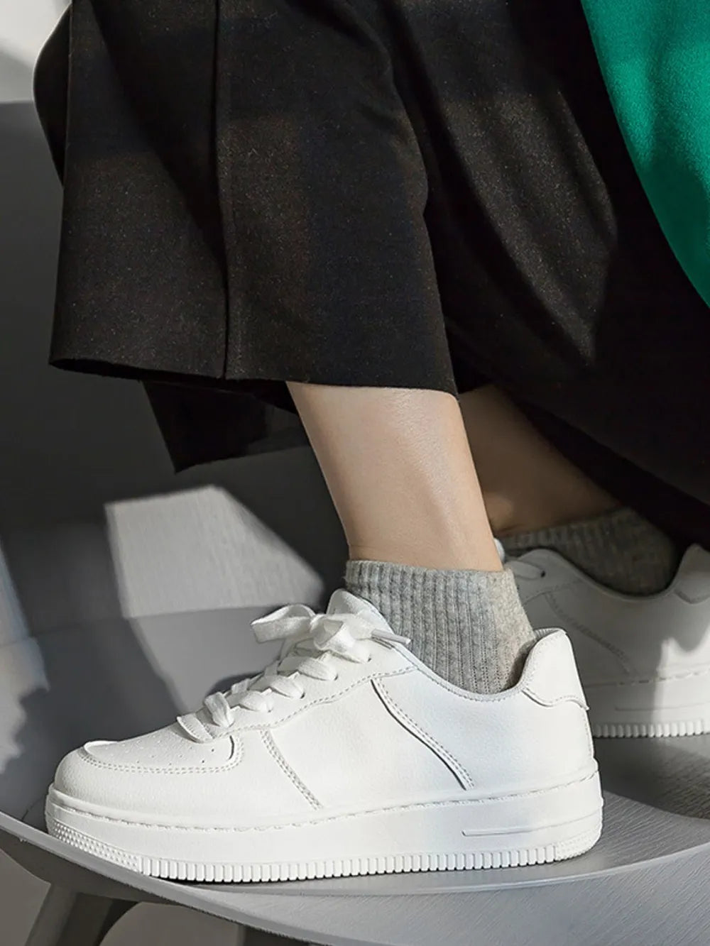Lace Up Round Toe Platform Shoes - Lilixa.store