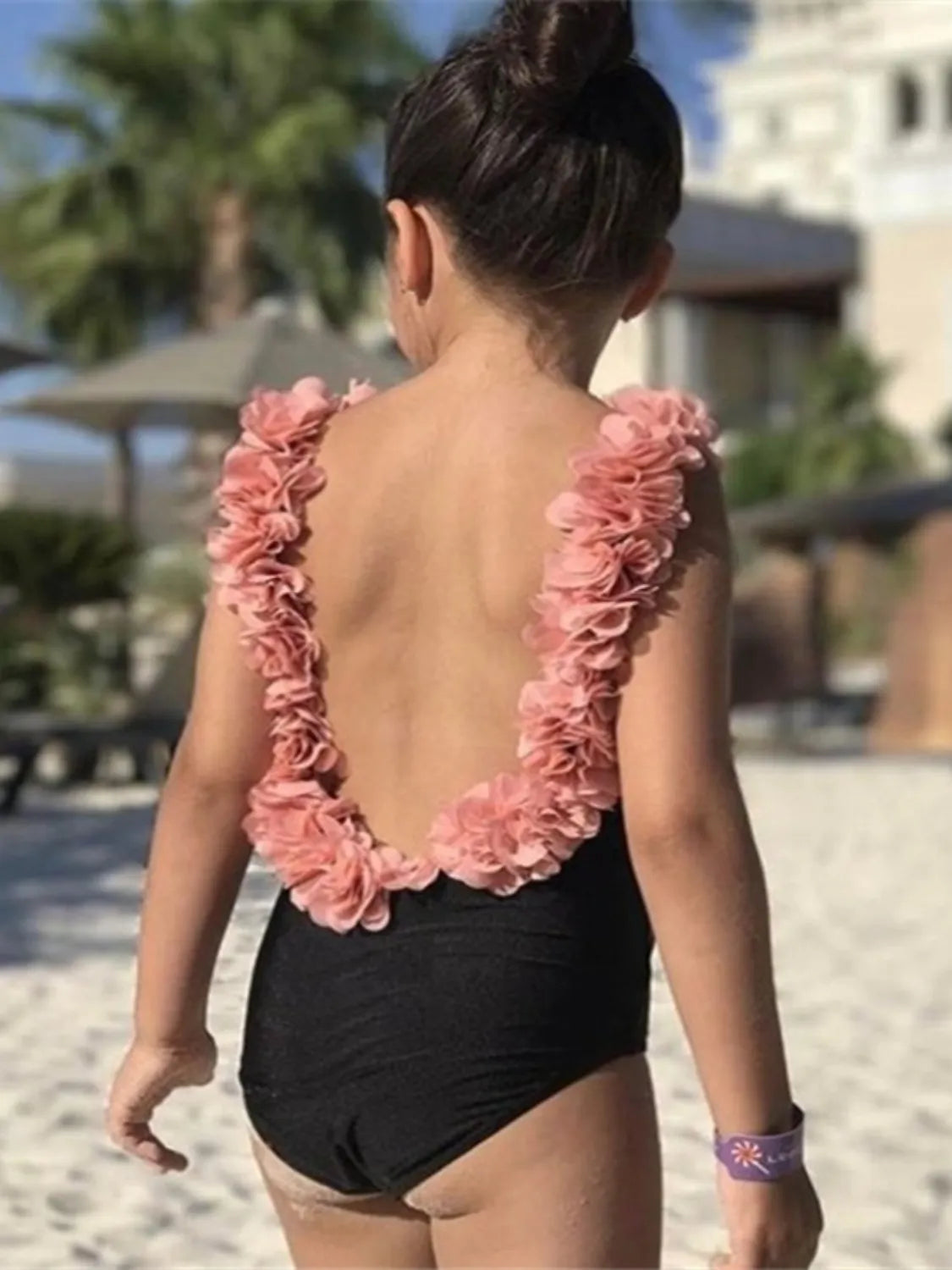 Backless Petal Strap Parent-Child Swimsuit - Lilixa.store