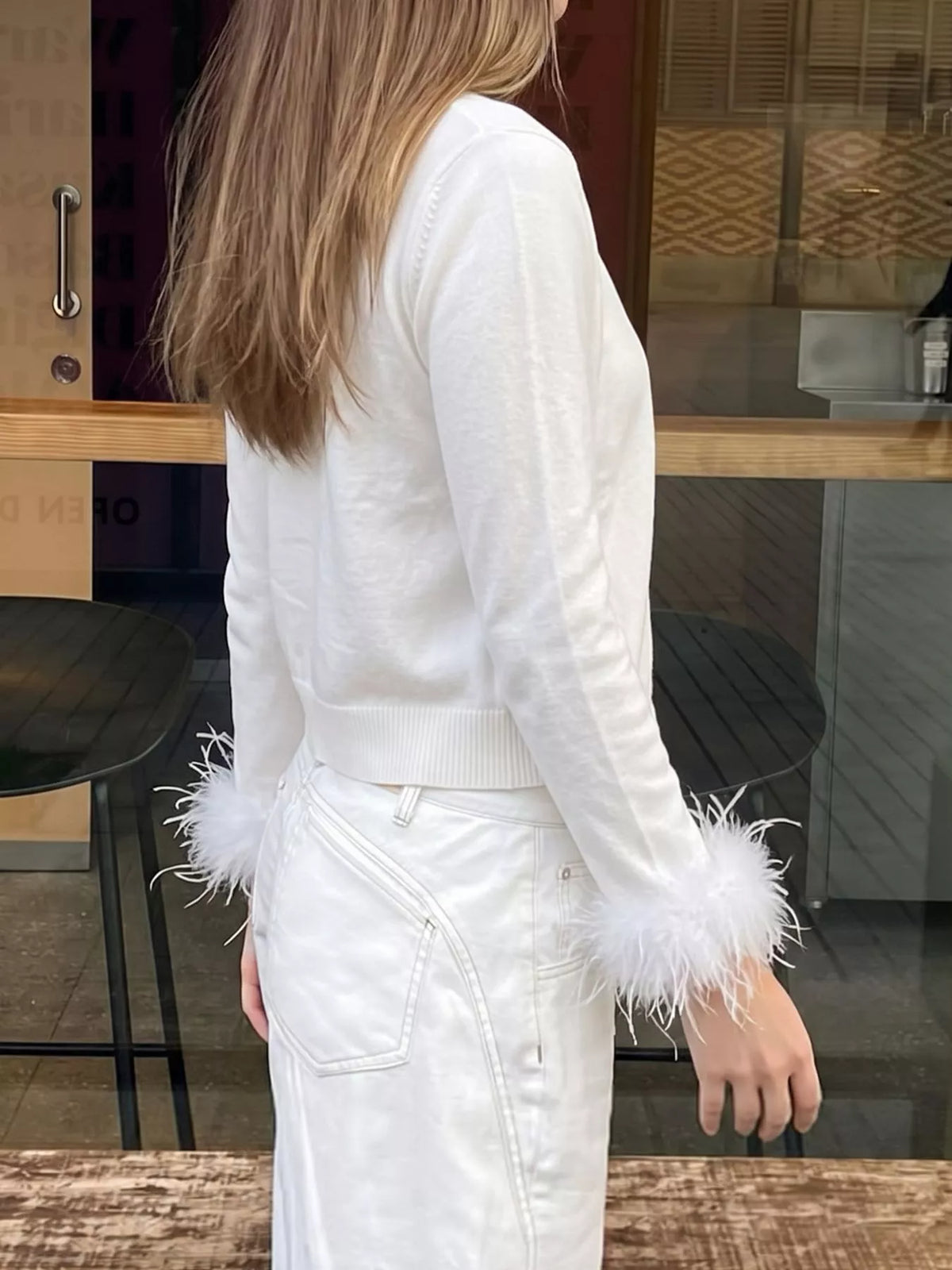Fuzzy Cuffs Button Up Cardigan - Lilixa.store