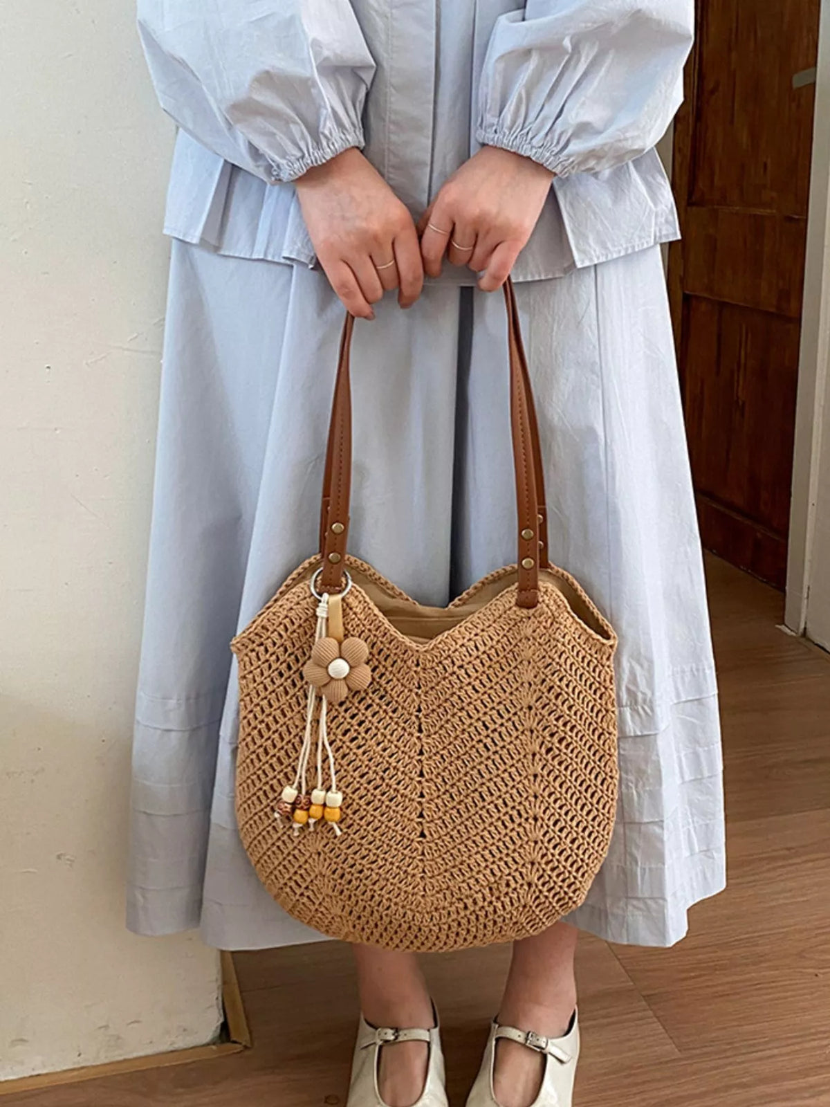 Crochet Knit Shoulder Bag - Lilixa.store