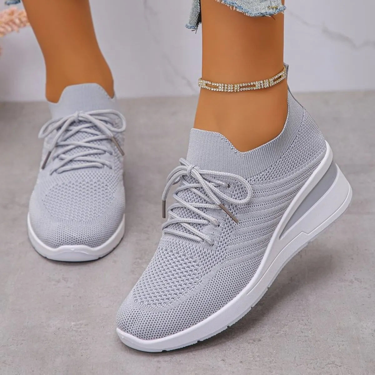 Lace Up Wedge Athletic - Lilixa.store