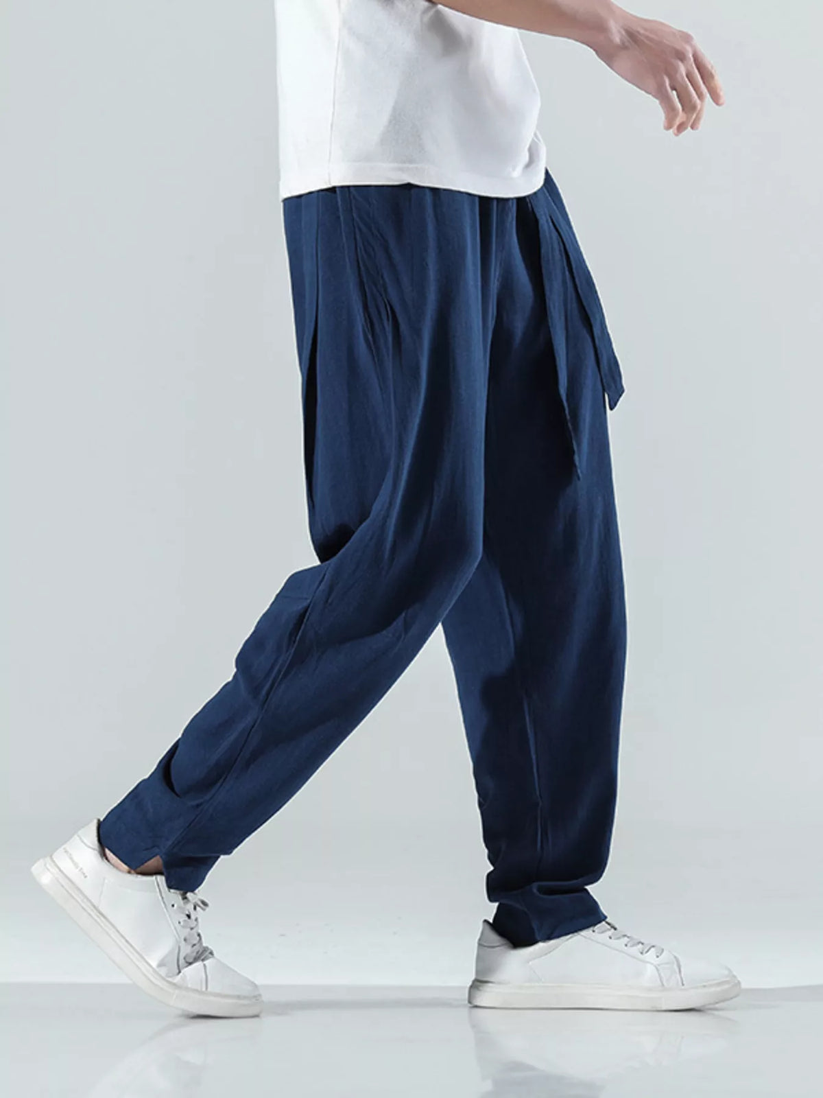 Men's Plus Size Relaxed Fit Casual Pants in Navy