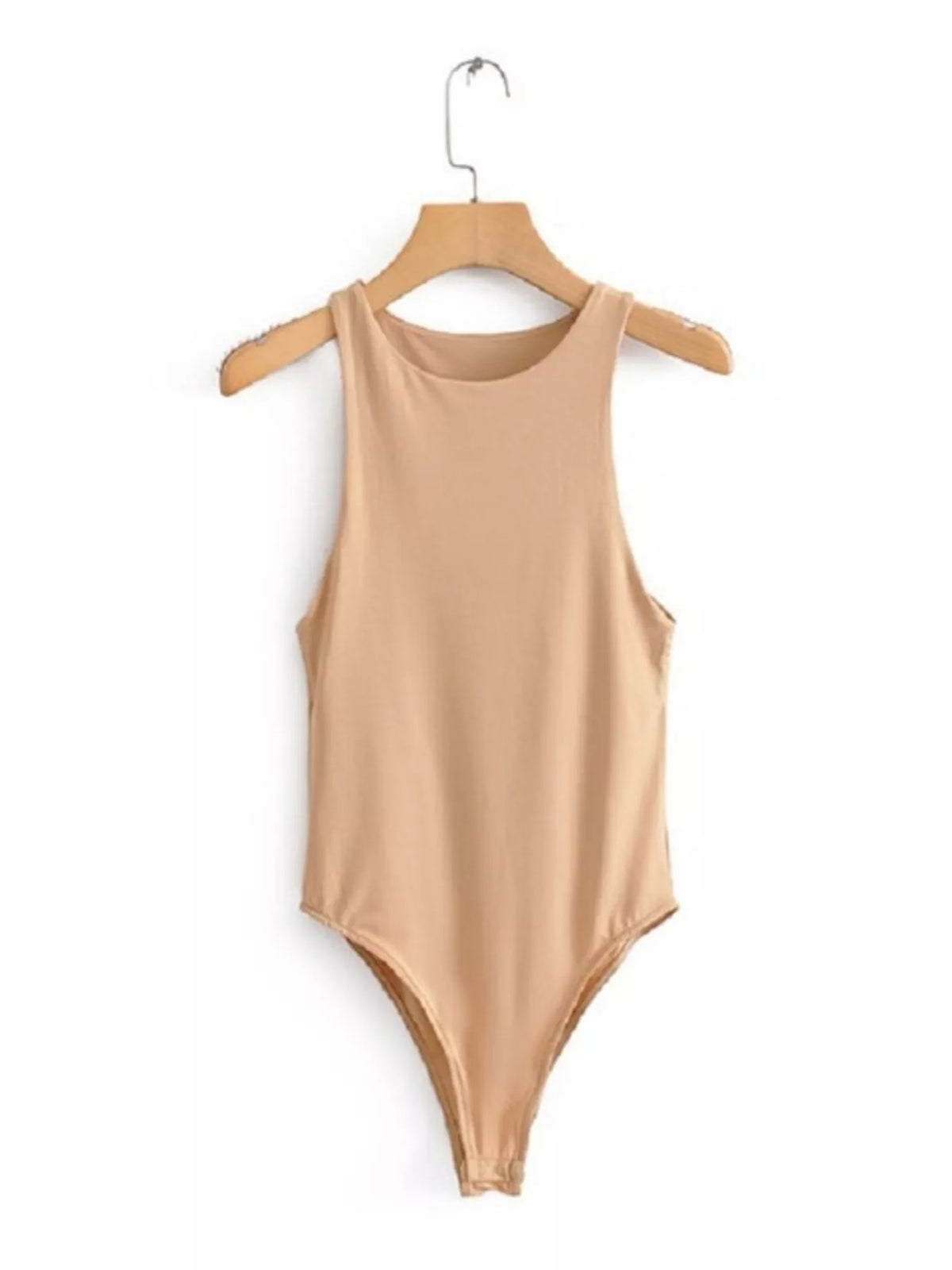 Round Neck Sleeveless Bodysuit - Lilixa.store
