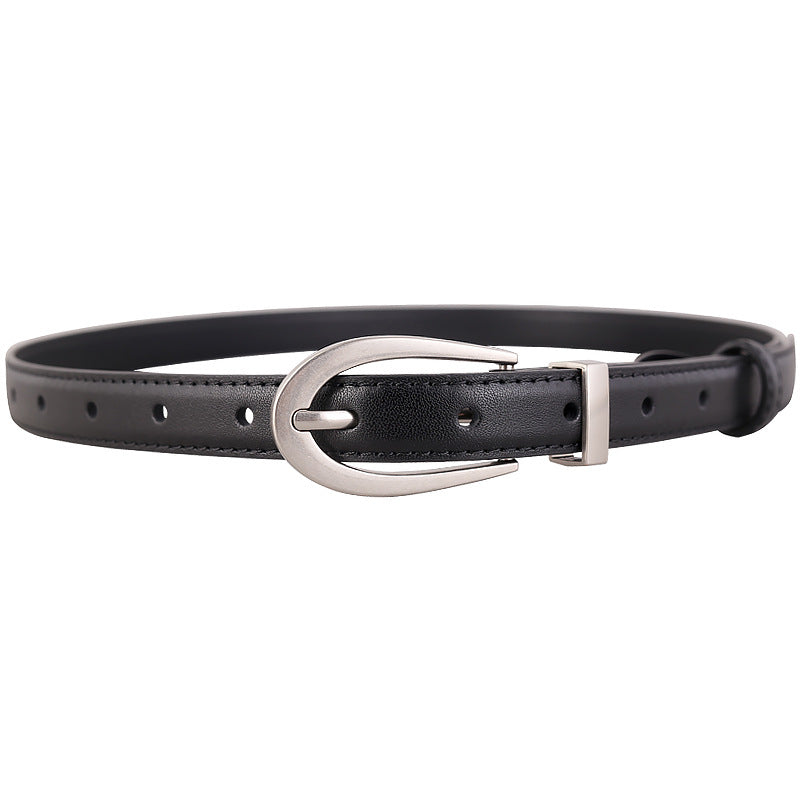 Leather Skinny Belt - Lilixa.store