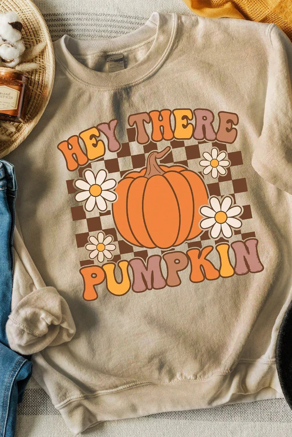 Pumpkin Graphic Long Sleeve Sweatshirt - Lilixa.store