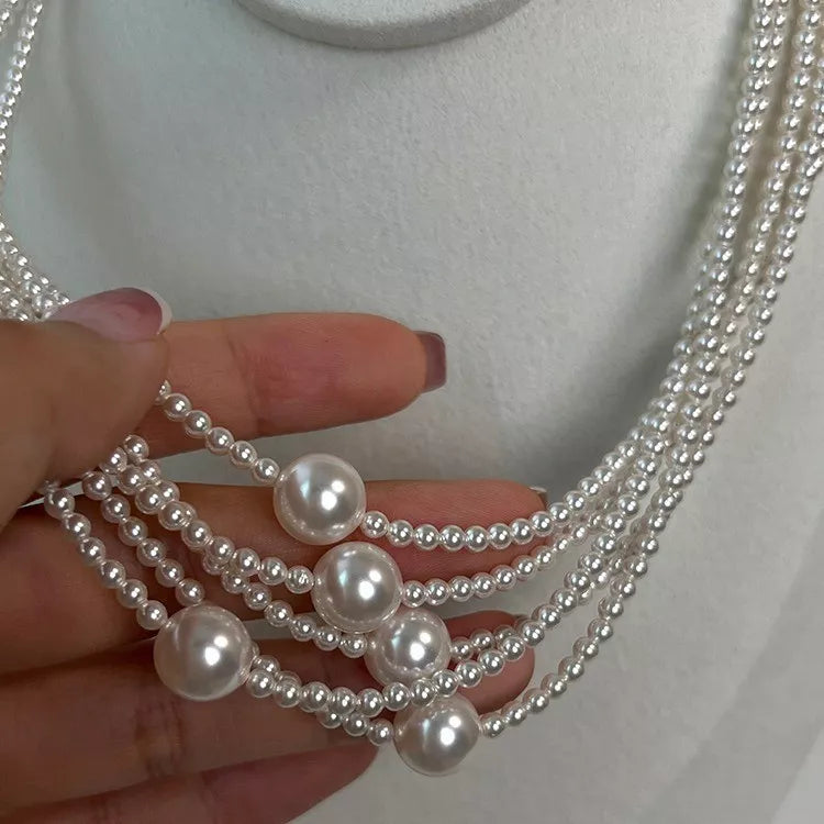 Pearl Bead Choker Necklace - Lilixa.store