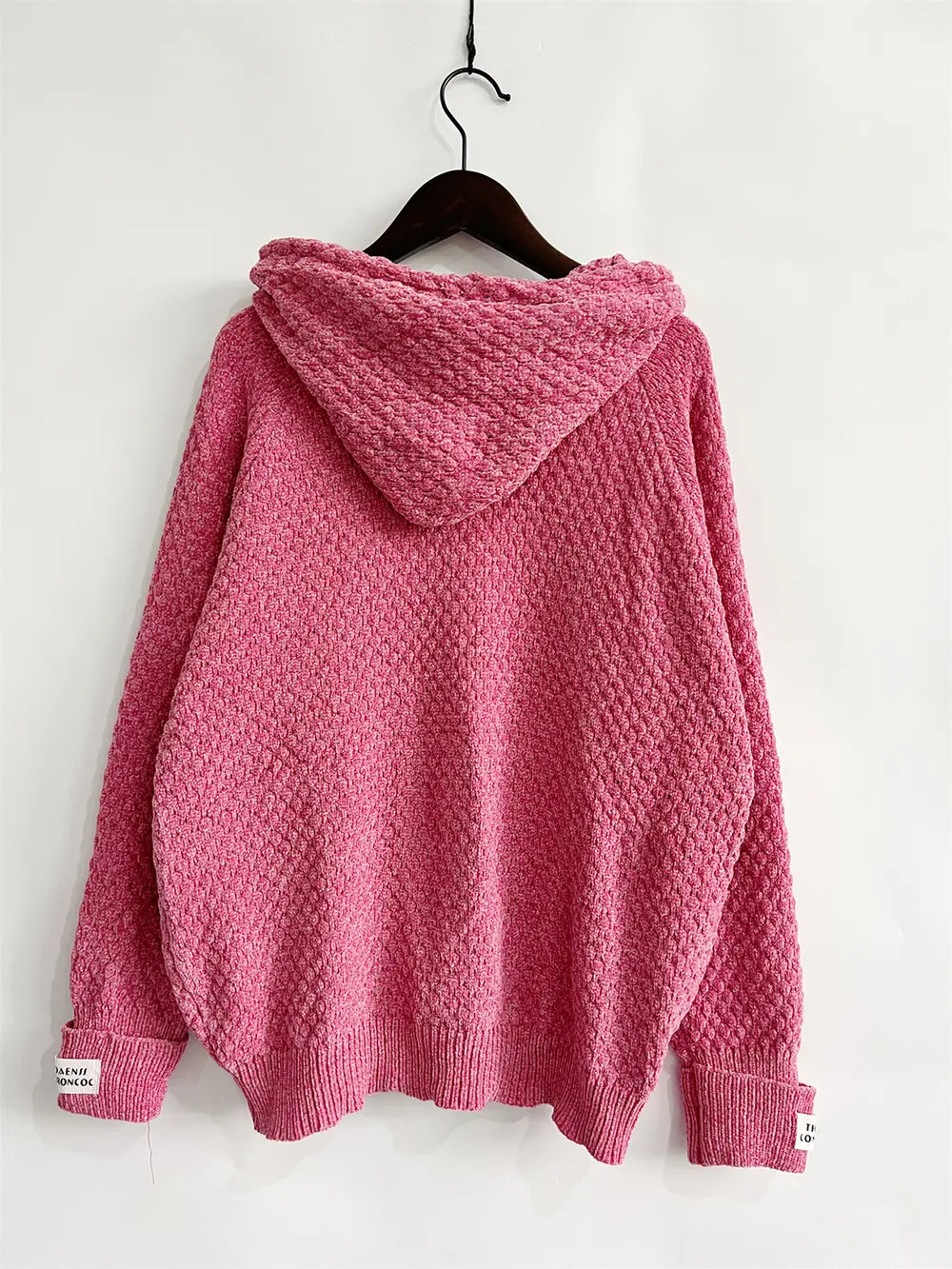 Drawstring Long Sleeve Hooded Sweater, view 3